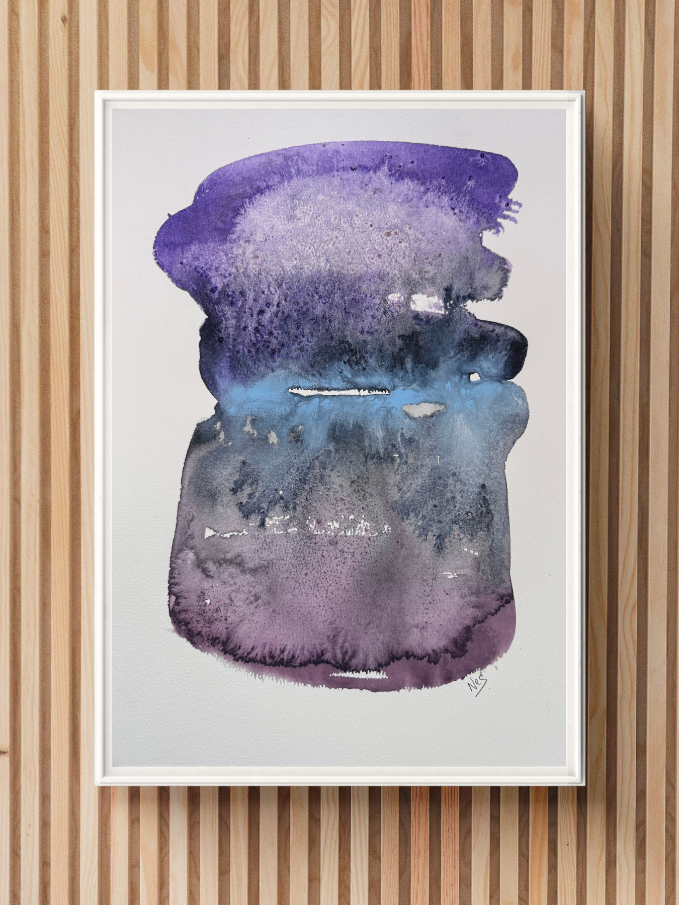 Original Abstract Watercolour - Where Evening Gathered