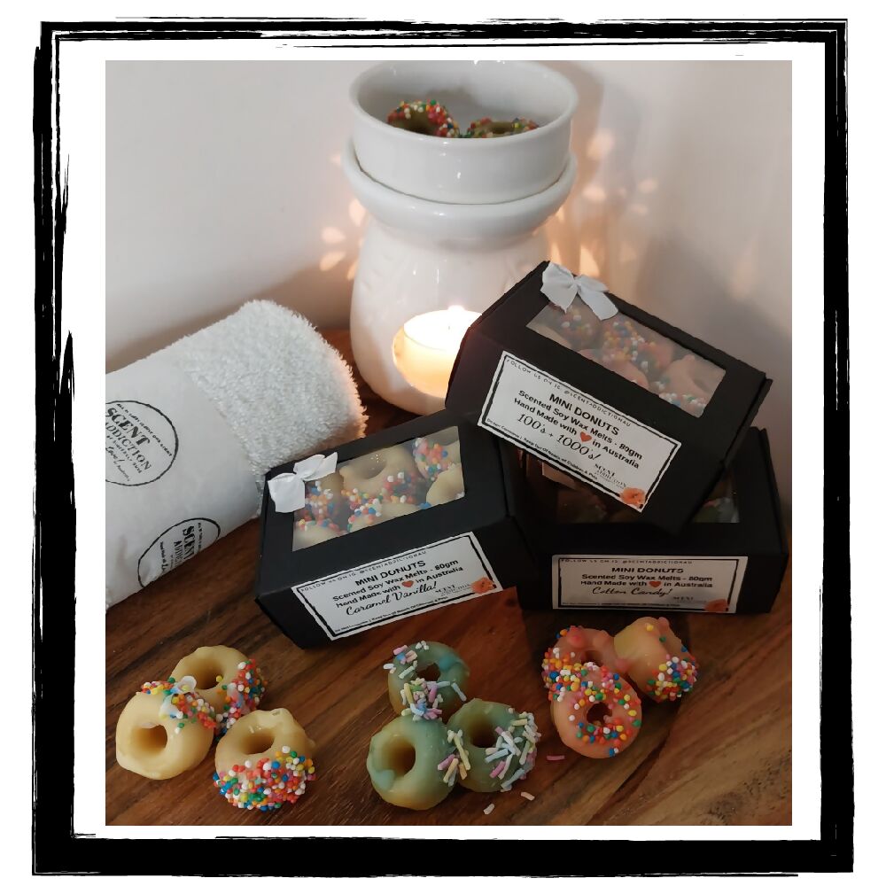 Scented Soy Wax Melts - 12 Mini Donuts in a Box