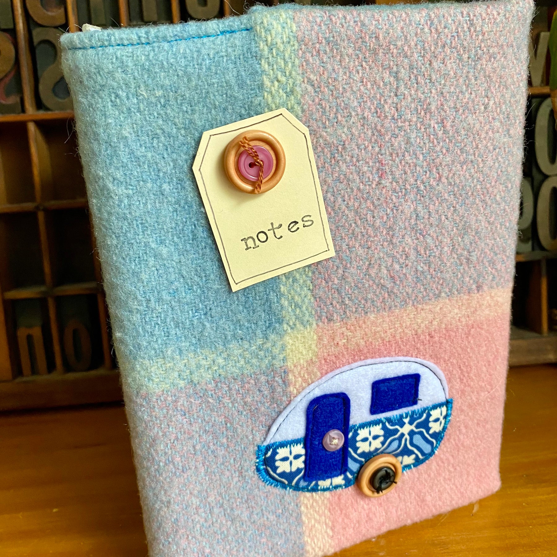 A5 Upcycled Notebook Caravan - Multi