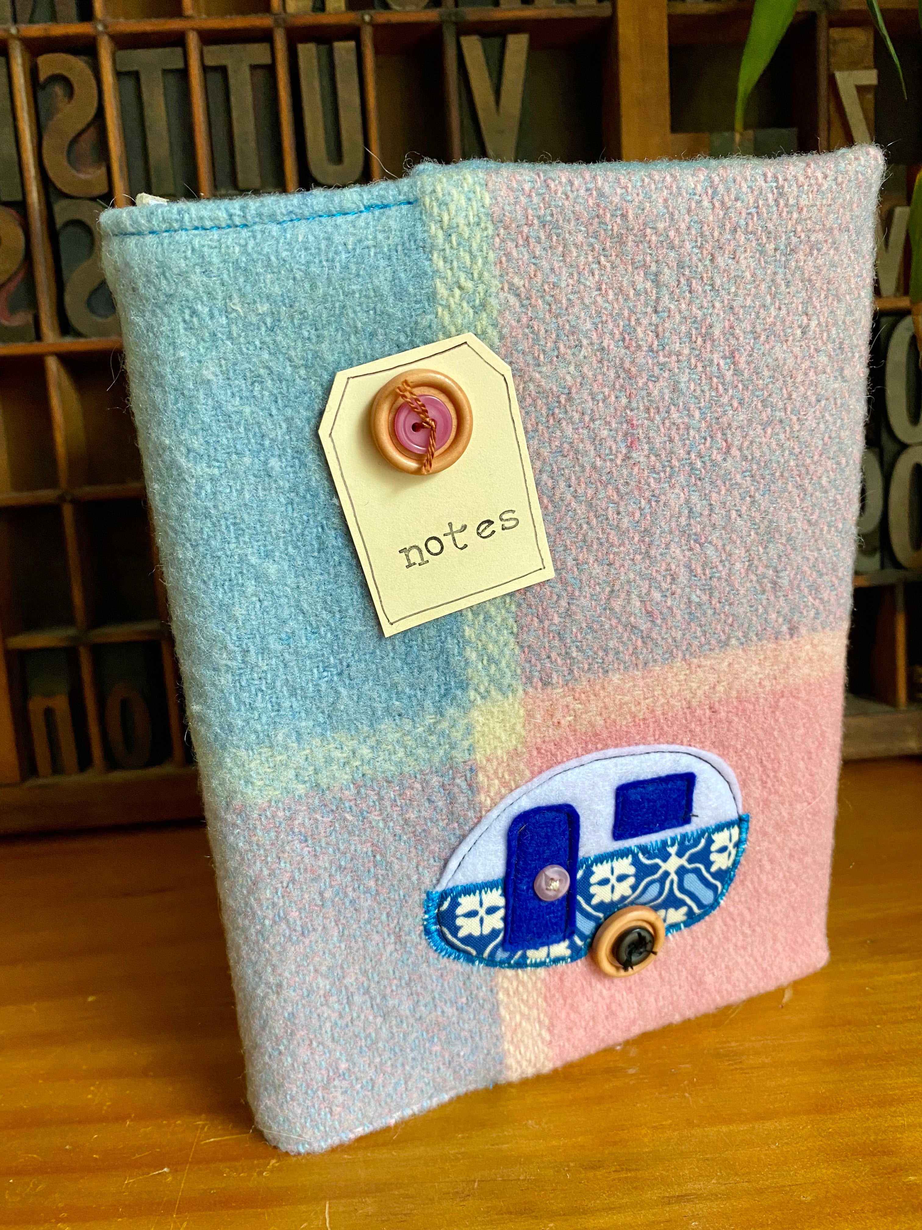 A5 Upcycled Notebook Caravan - Multi
