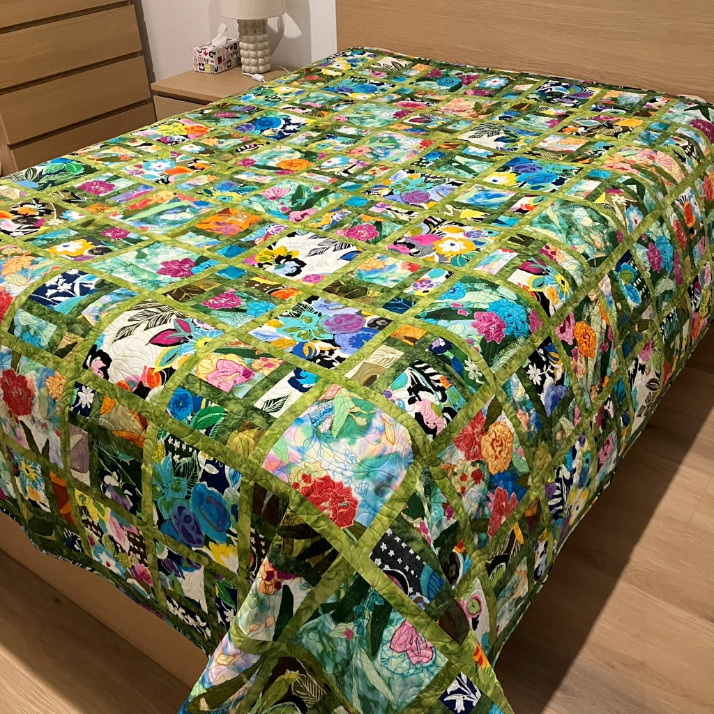 handmade patchwork quilt australia - batik fabrics