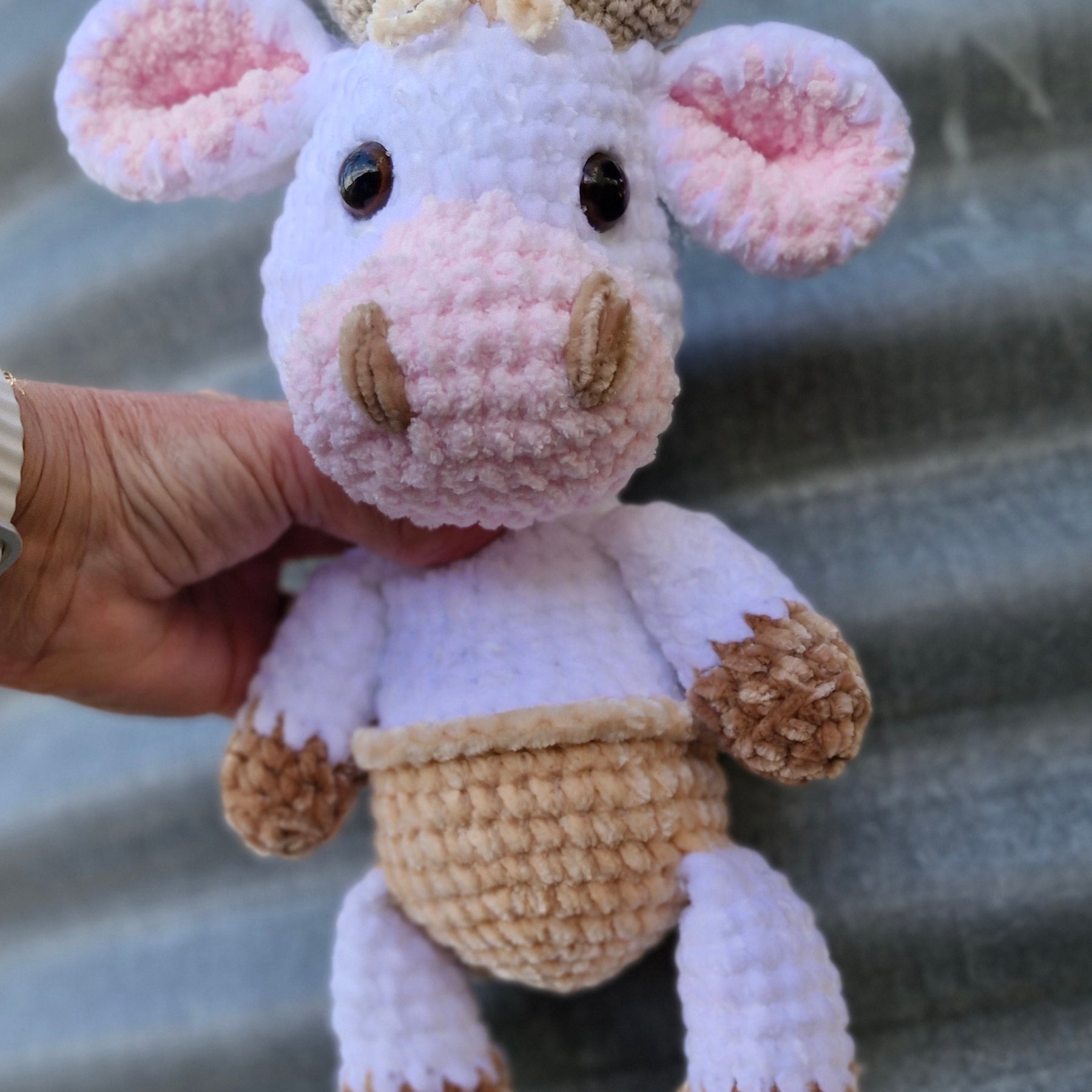 Adorable Crochet BABY HIGHLAND COW / BULL