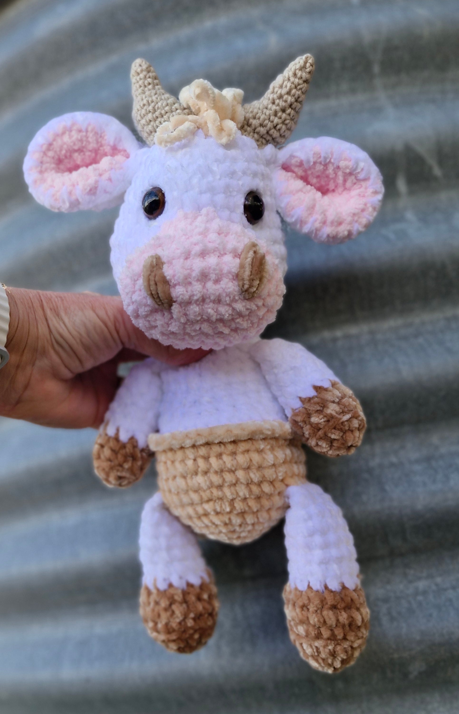 Adorable Crochet BABY HIGHLAND COW / BULL