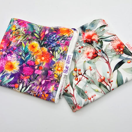 Australian Native wildflower Design Wash Cloth Gift Sets