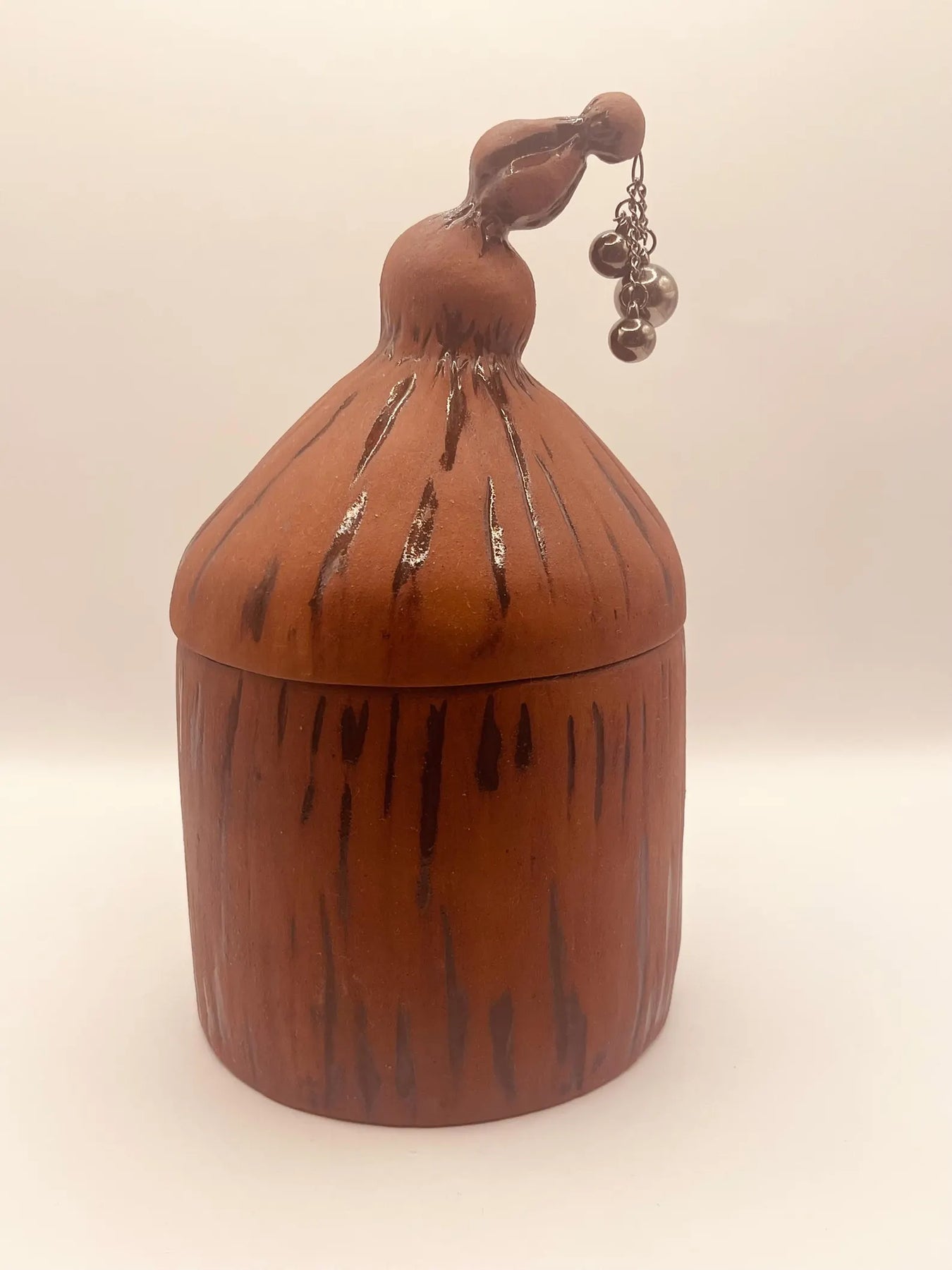 Handmade Red Earth Clay Jar with Lid