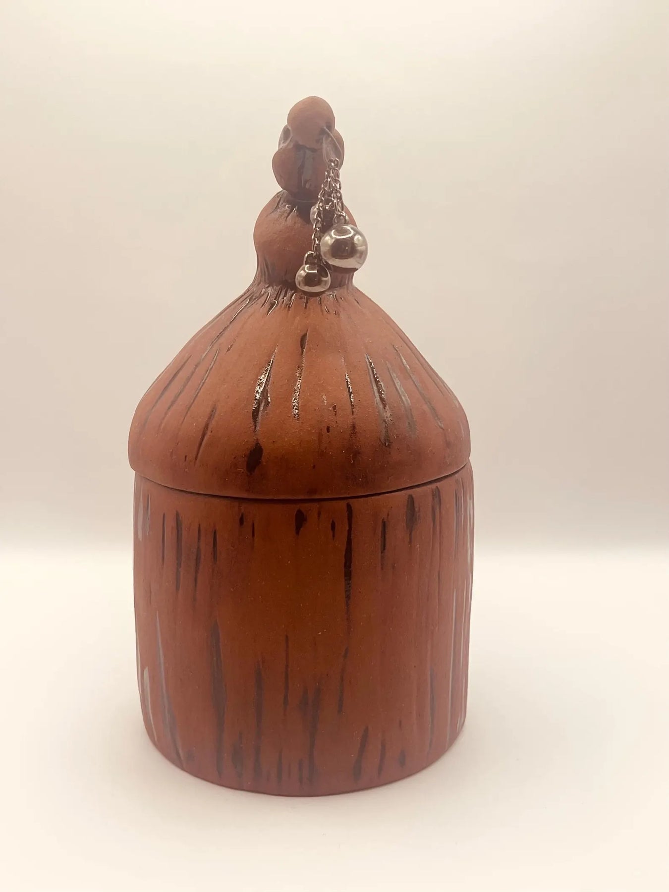 Handmade Red Earth Clay Jar with Lid