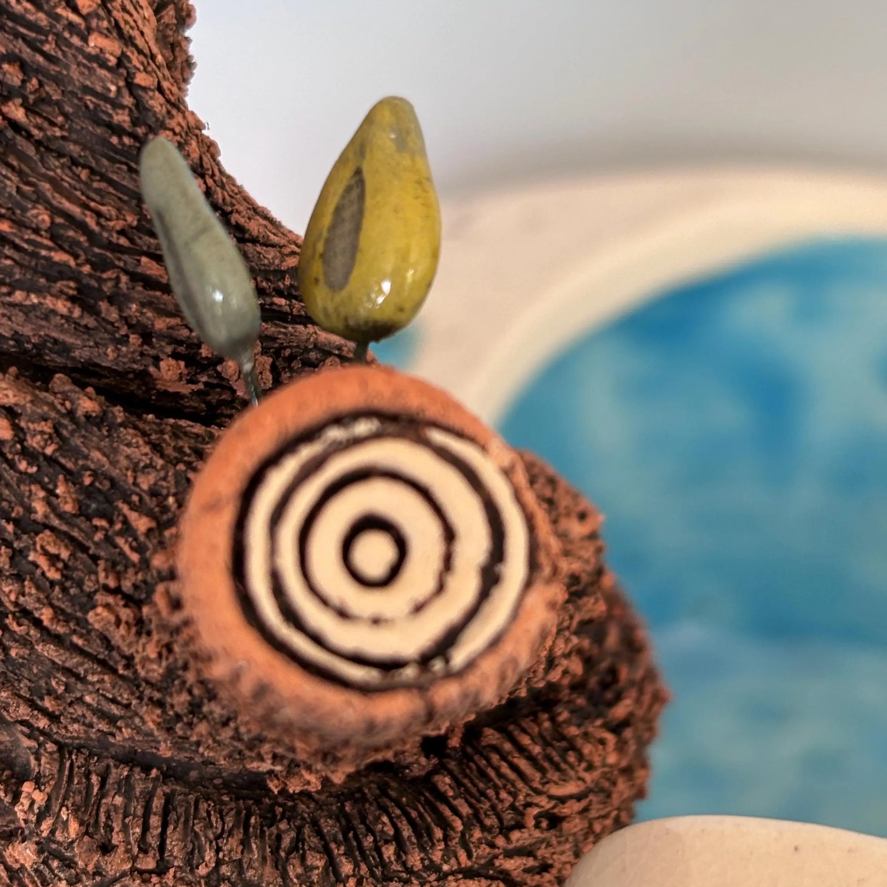 Handmade Earthenware Nature Scene Planter with a Tasmanian Devil