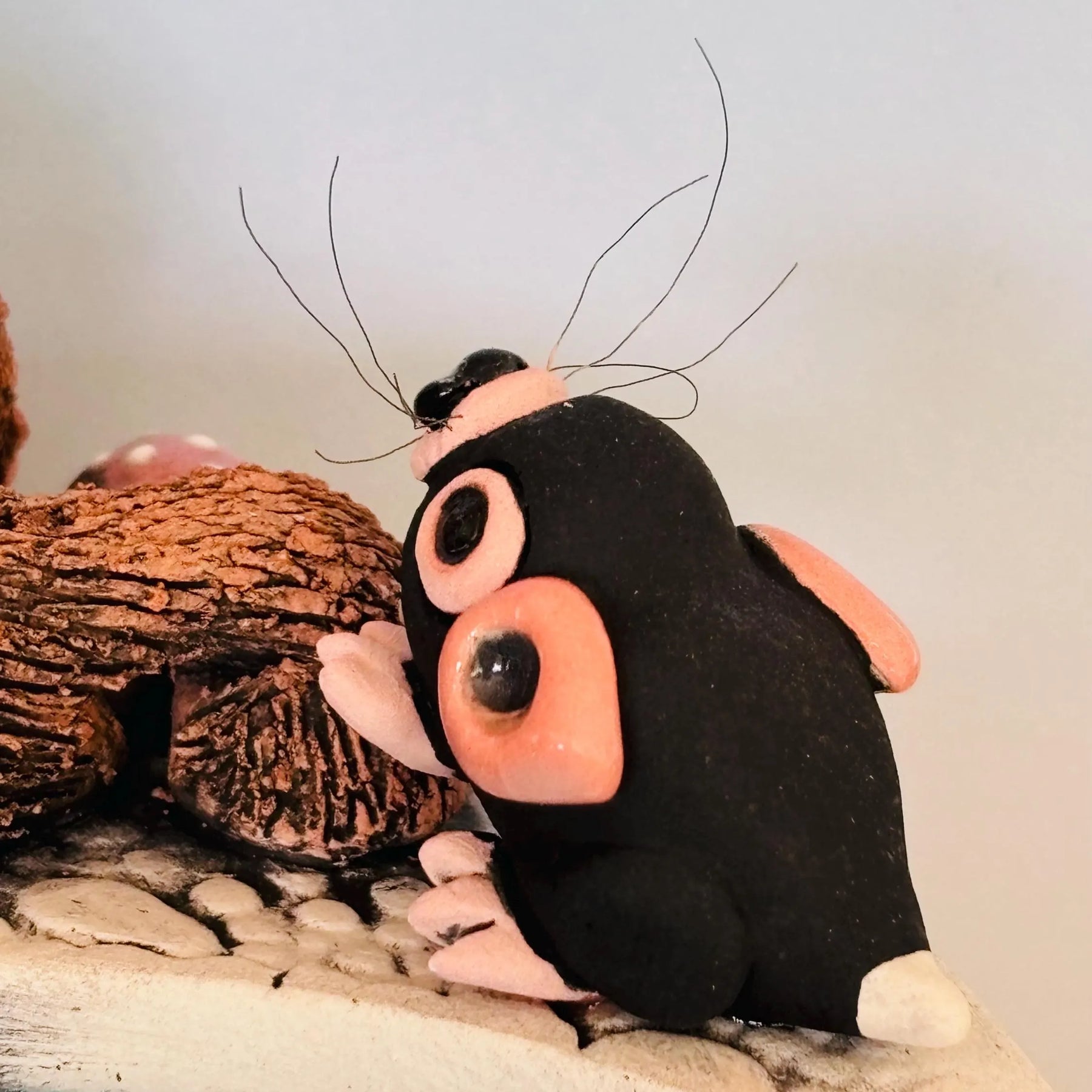 Handmade Earthenware Nature Scene Planter with a Tasmanian Devil