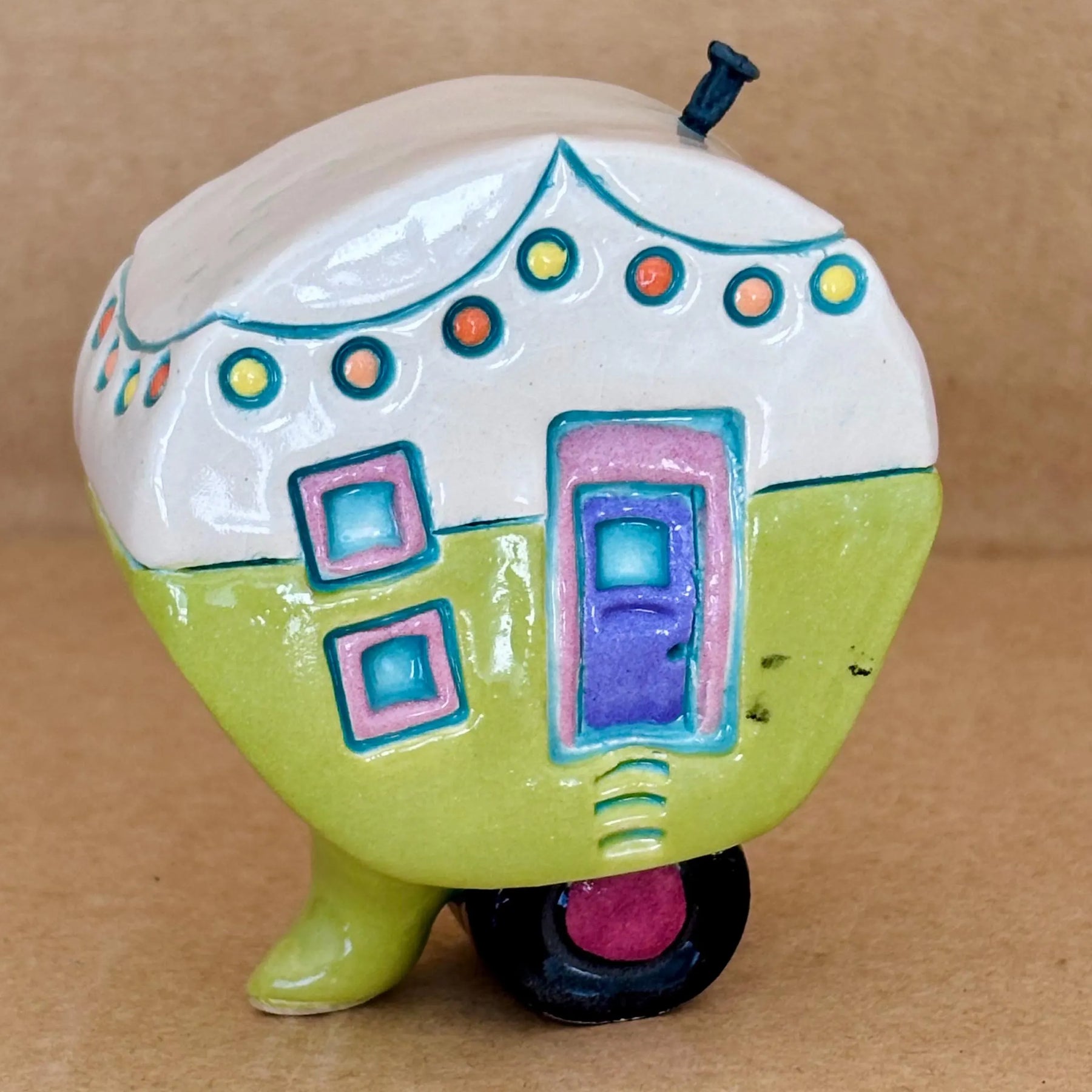 Small Retro Collectable Ceramic Caravan