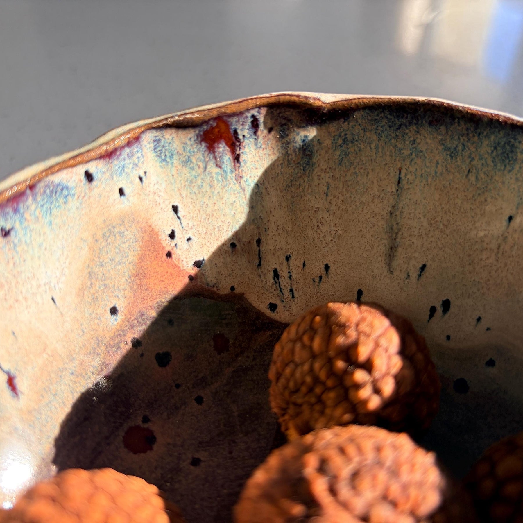 Handmade Ceramic Stoneware Bowl - Dusty Plum Collection, Rustic Bowl