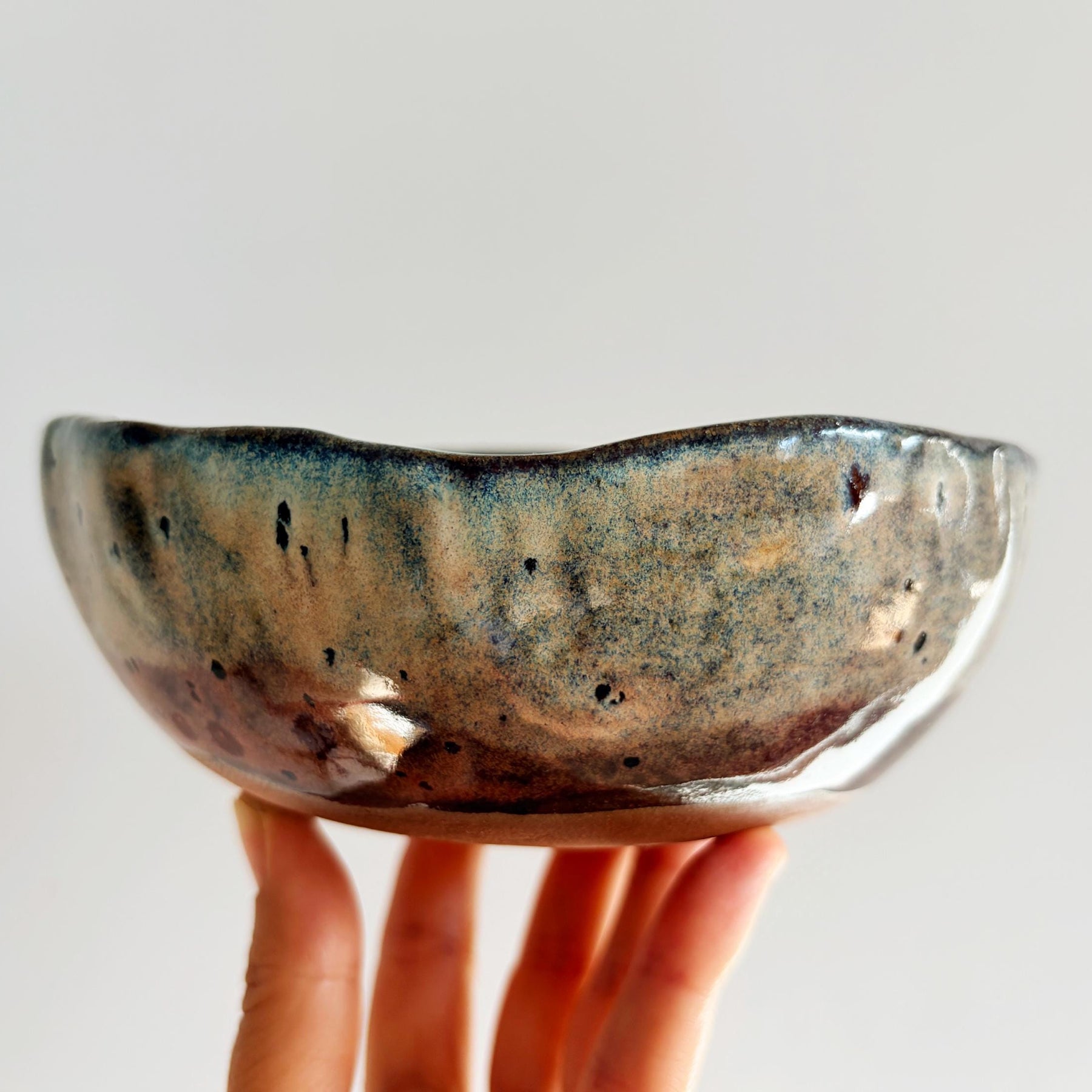 Handmade Ceramic Stoneware Bowl - Dusty Plum Collection, Rustic Bowl