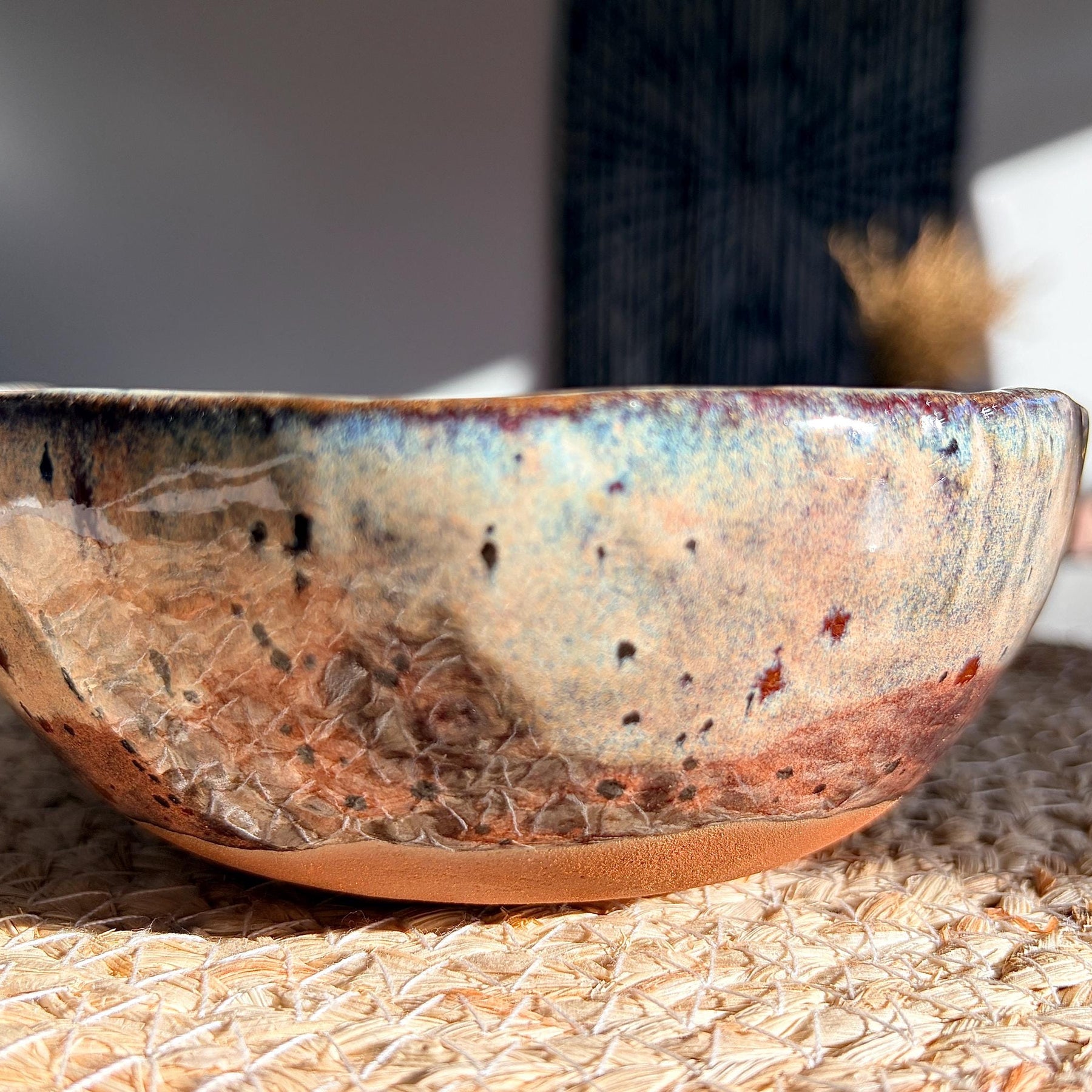 Handmade Ceramic Stoneware Bowl - Dusty Plum Collection, Rustic Bowl