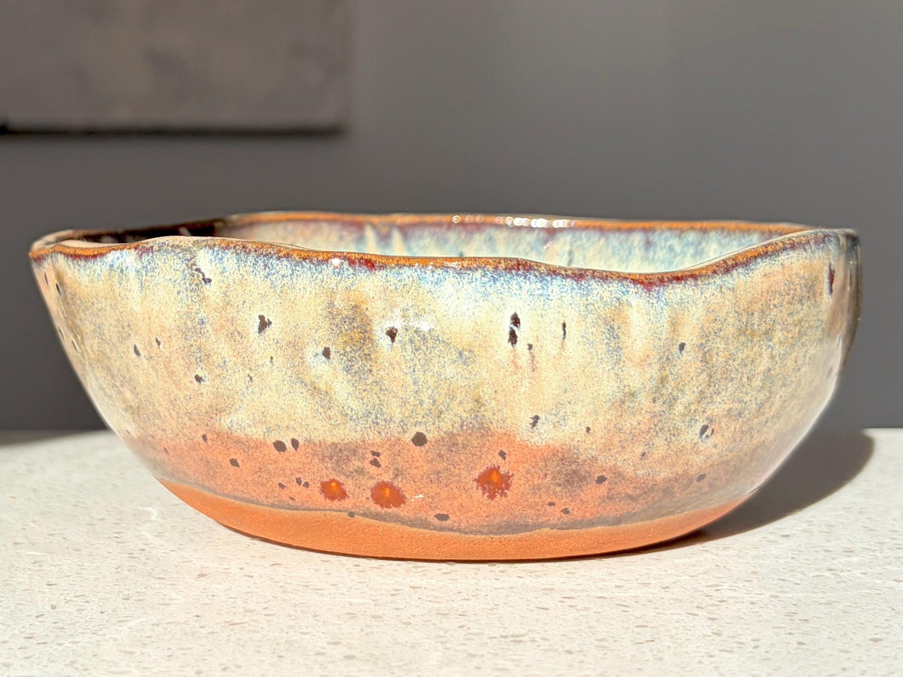 Handmade Ceramic Stoneware Bowl - Dusty Plum Collection, Rustic Bowl