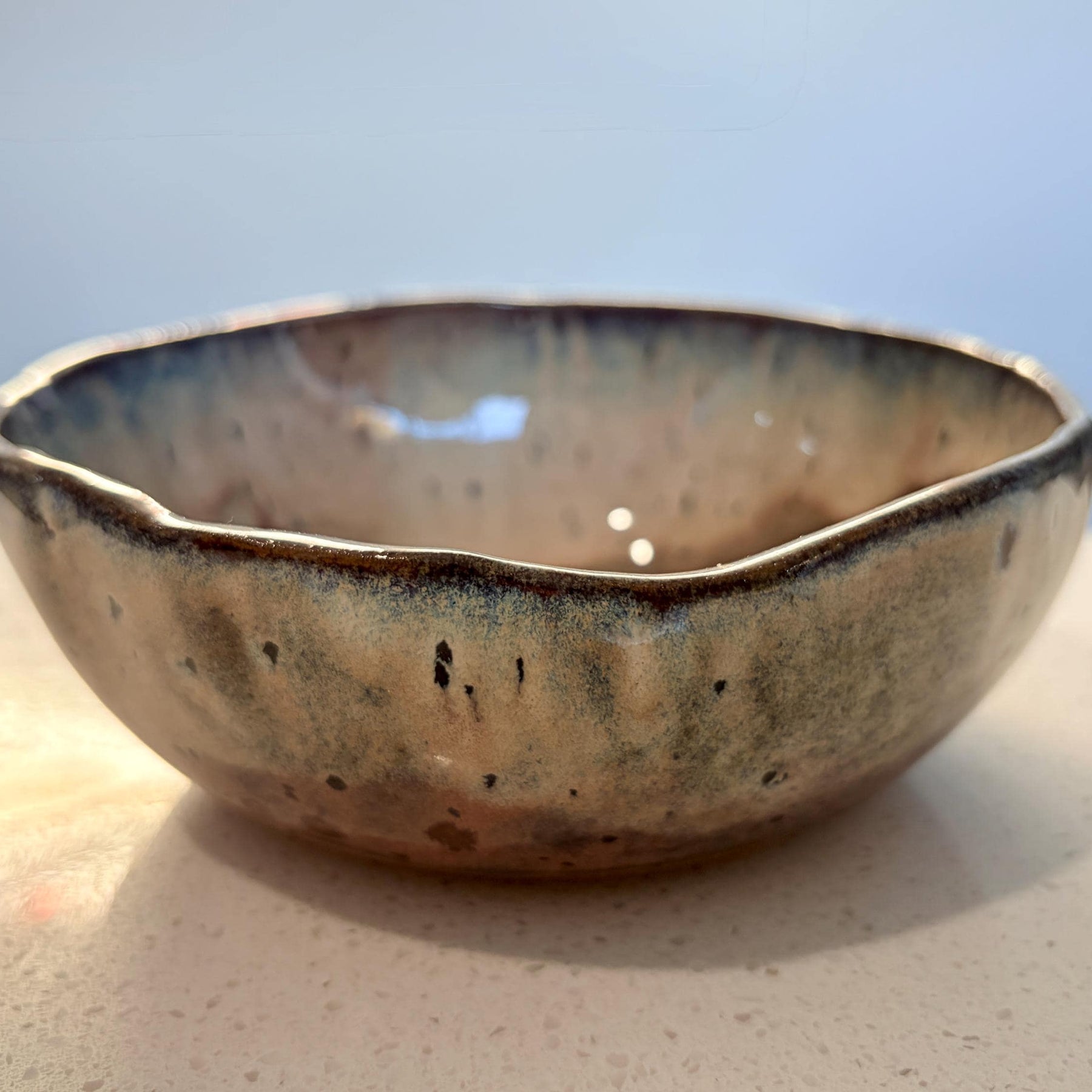 Handmade Ceramic Stoneware Bowl - Dusty Plum Collection, Rustic Bowl