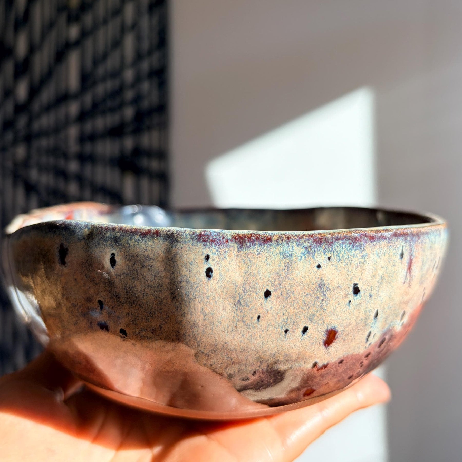 Handmade Ceramic Stoneware Bowl - Dusty Plum Collection, Rustic Bowl