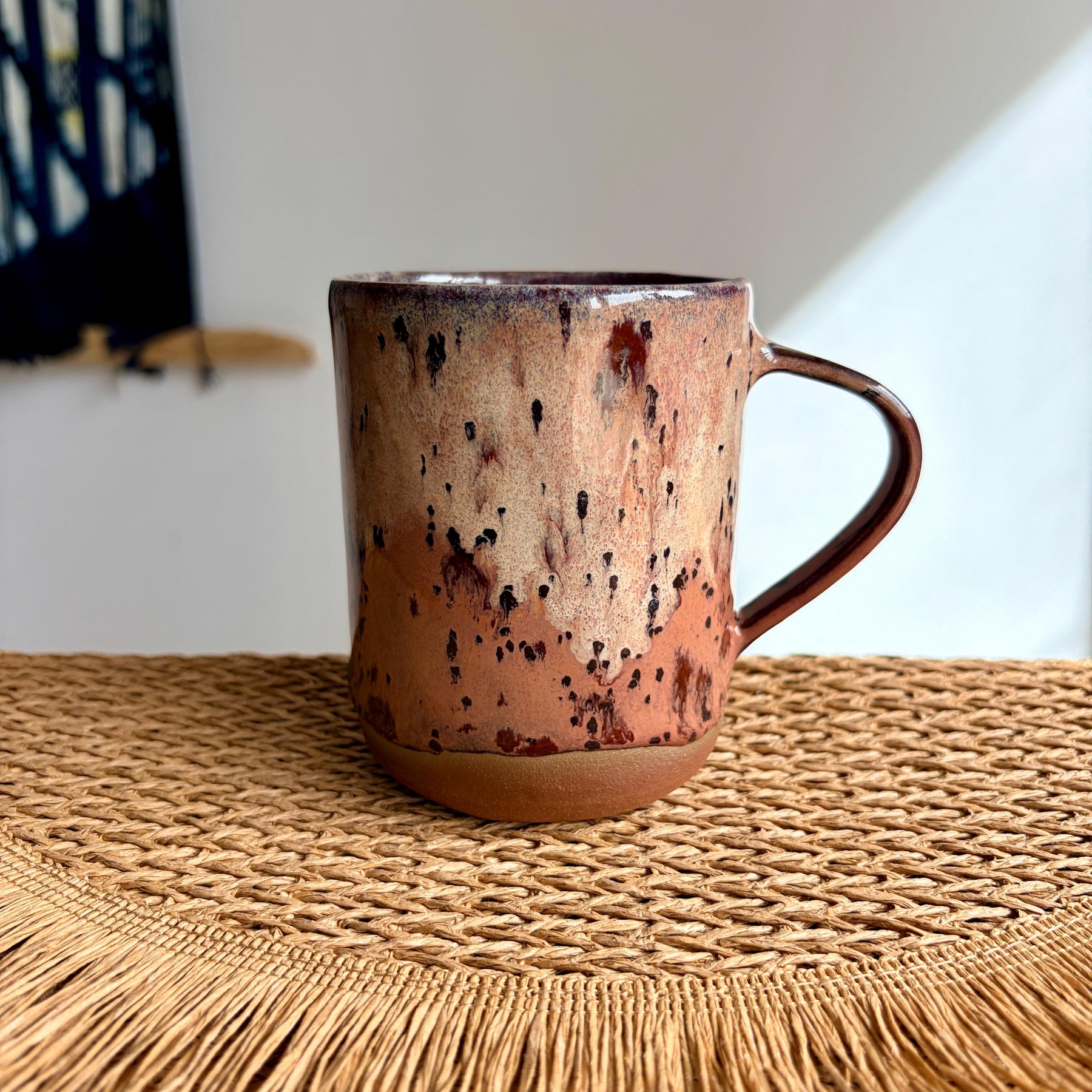 Handmade Rustic Ceramic Mug – Dusty Plum Collection, Stoneware Coffee Cup, Earthy Pottery