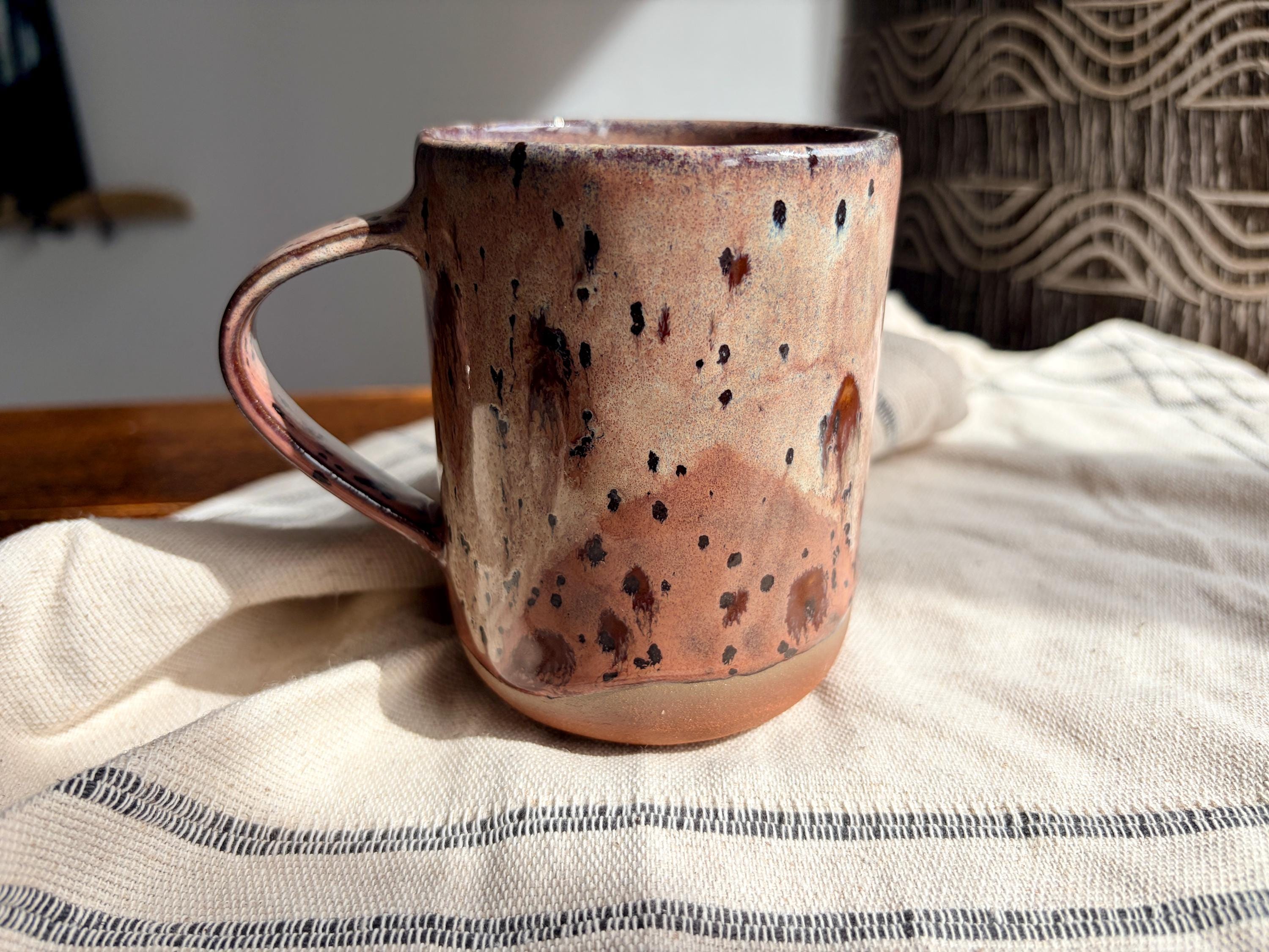 Handmade Rustic Ceramic Mug – Dusty Plum Collection, Stoneware Coffee Cup, Earthy Pottery