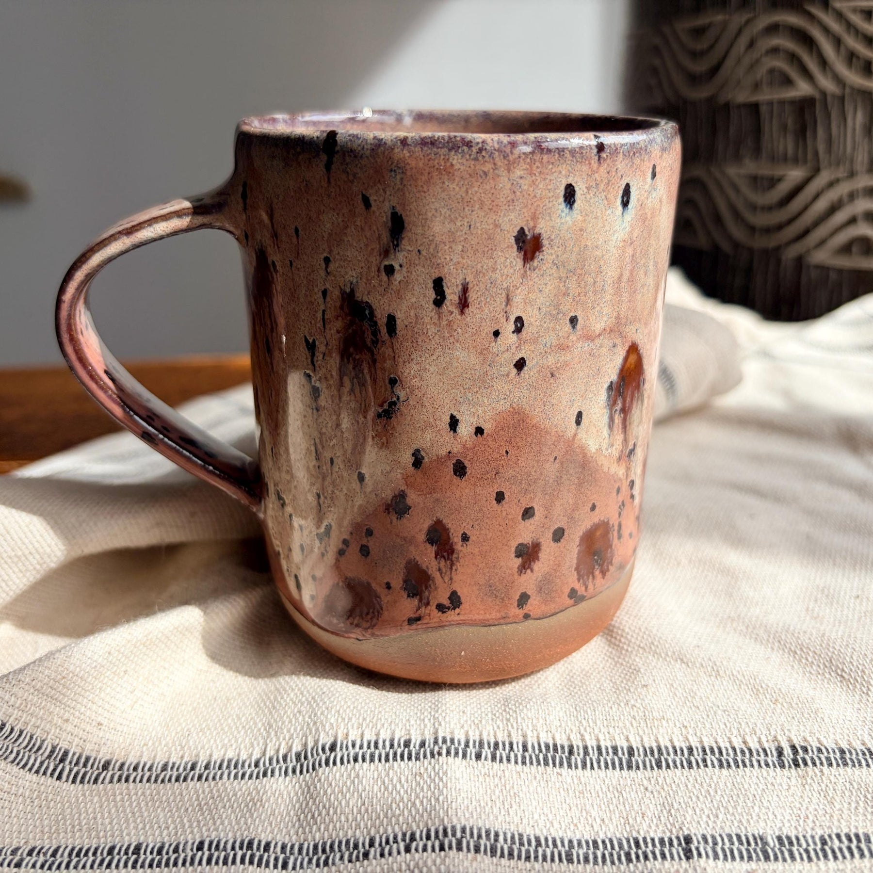 Handmade Rustic Ceramic Mug – Dusty Plum Collection, Stoneware Coffee Cup, Earthy Pottery