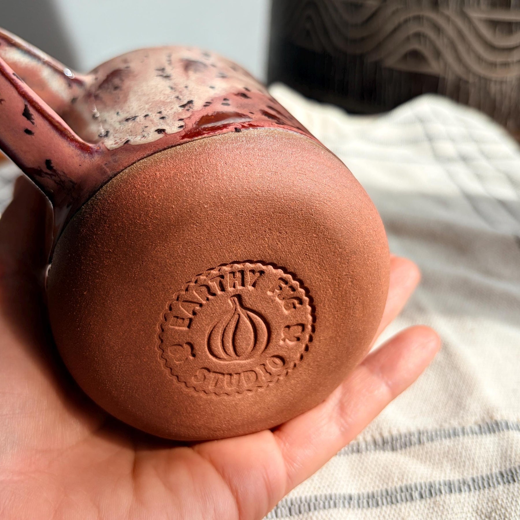 Handmade Rustic Ceramic Mug – Dusty Plum Collection, Stoneware Coffee Cup, Earthy Pottery