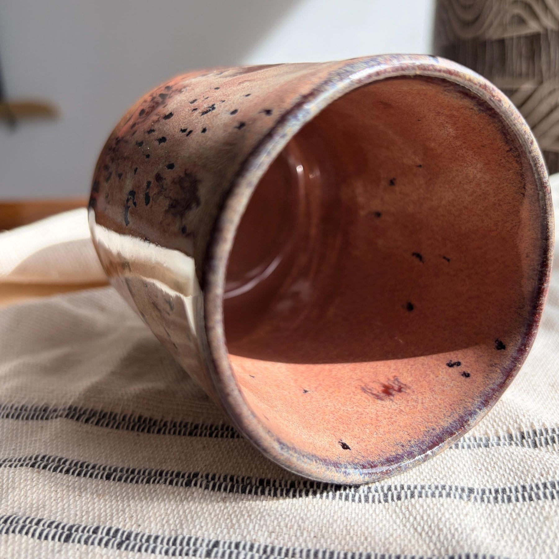 Handmade Rustic Ceramic Mug – Dusty Plum Collection, Stoneware Coffee Cup, Earthy Pottery