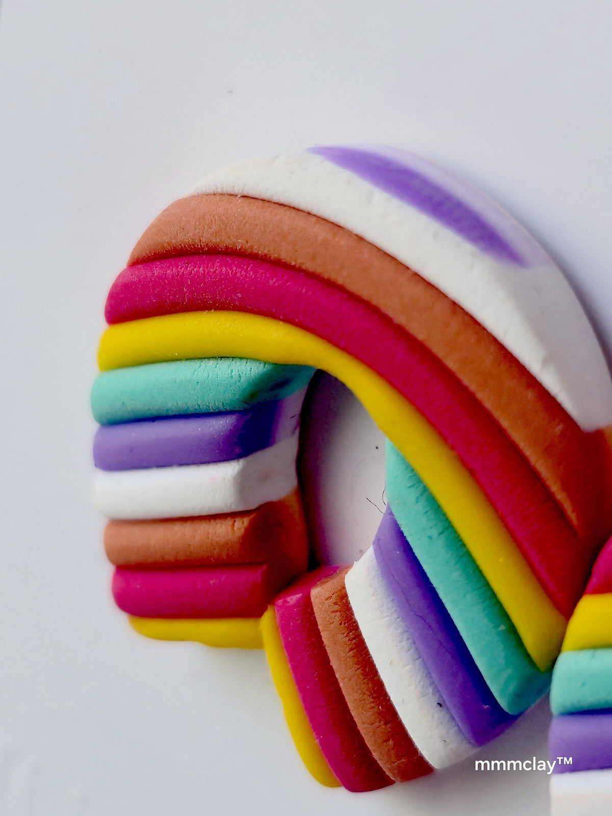 Rainbow Arch Polymer Clay Stud Earrings