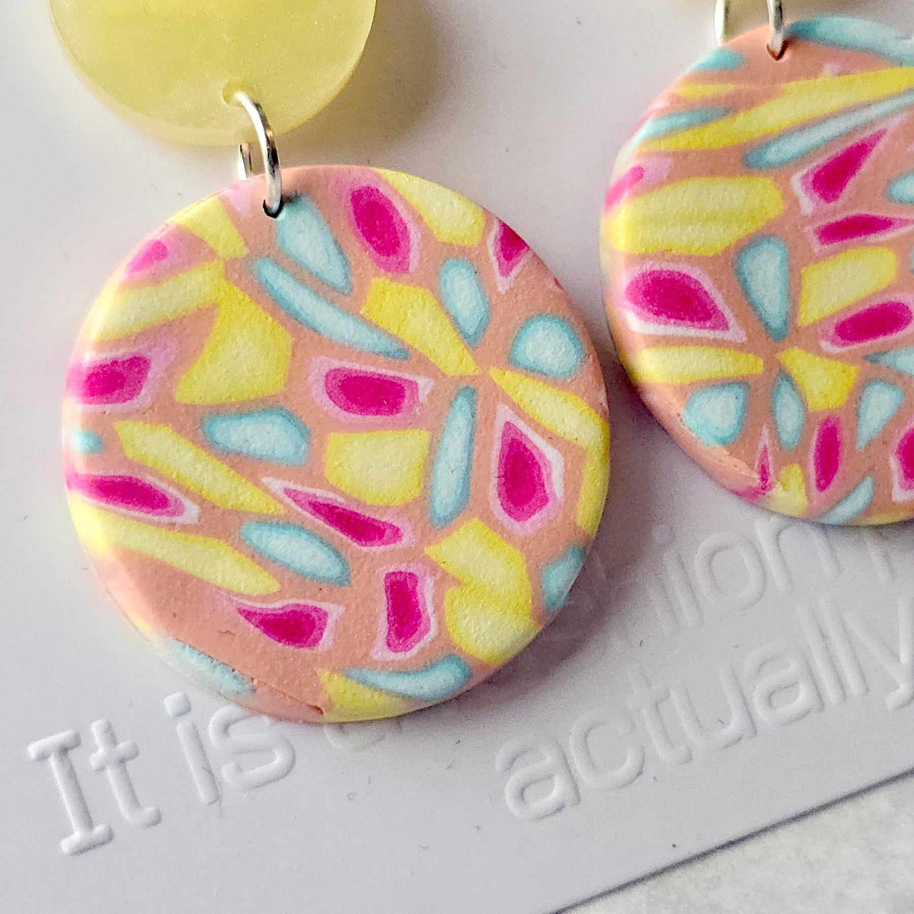 Pastel Yellow Double Disc Drops