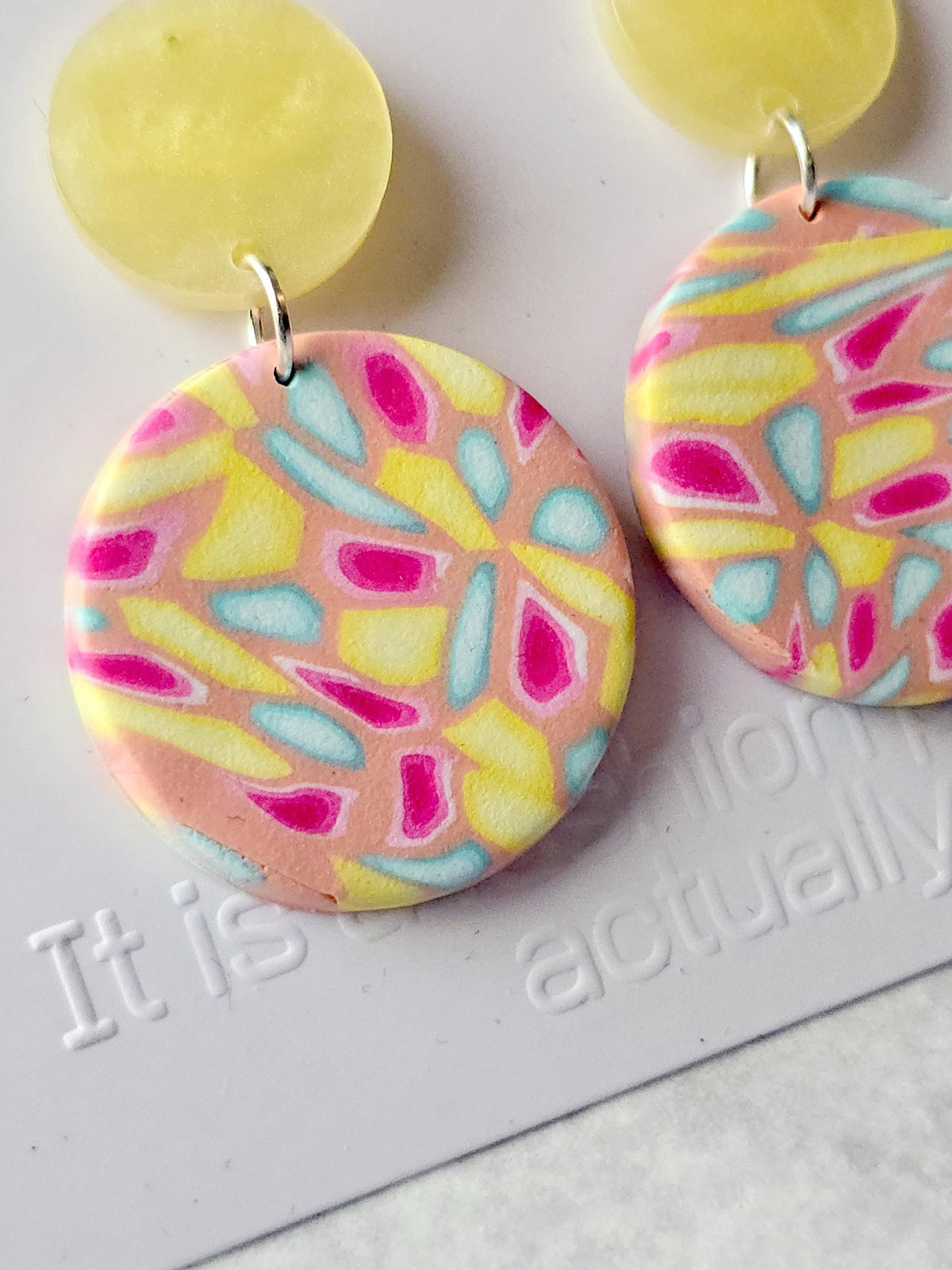 Pastel Yellow Double Disc Drops