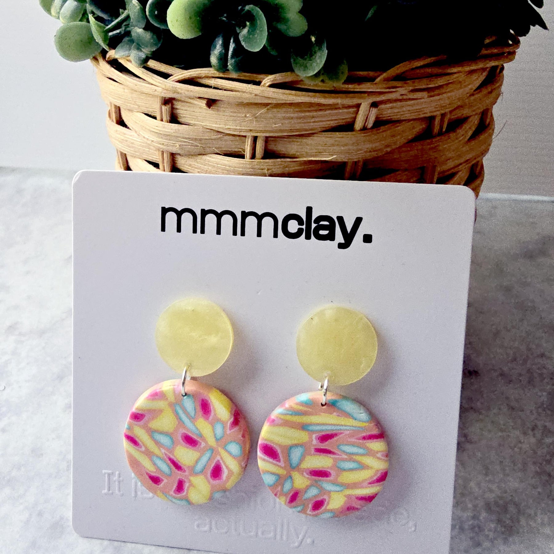 Pastel Yellow Double Disc Drops