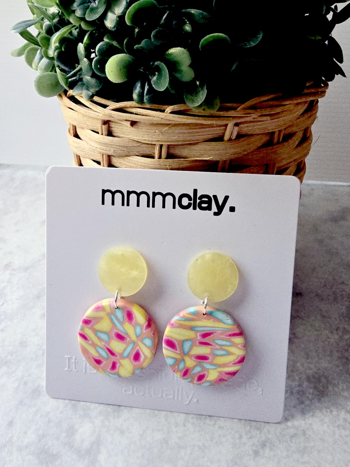 Pastel Yellow Double Disc Drops