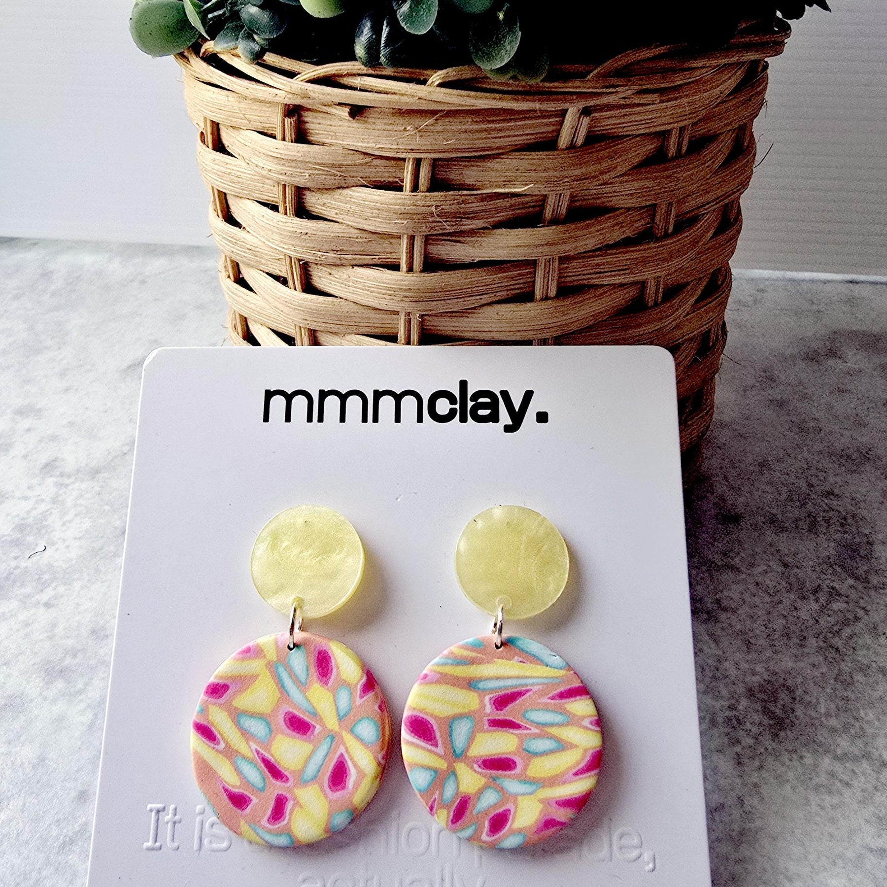 Pastel Yellow Double Disc Drops