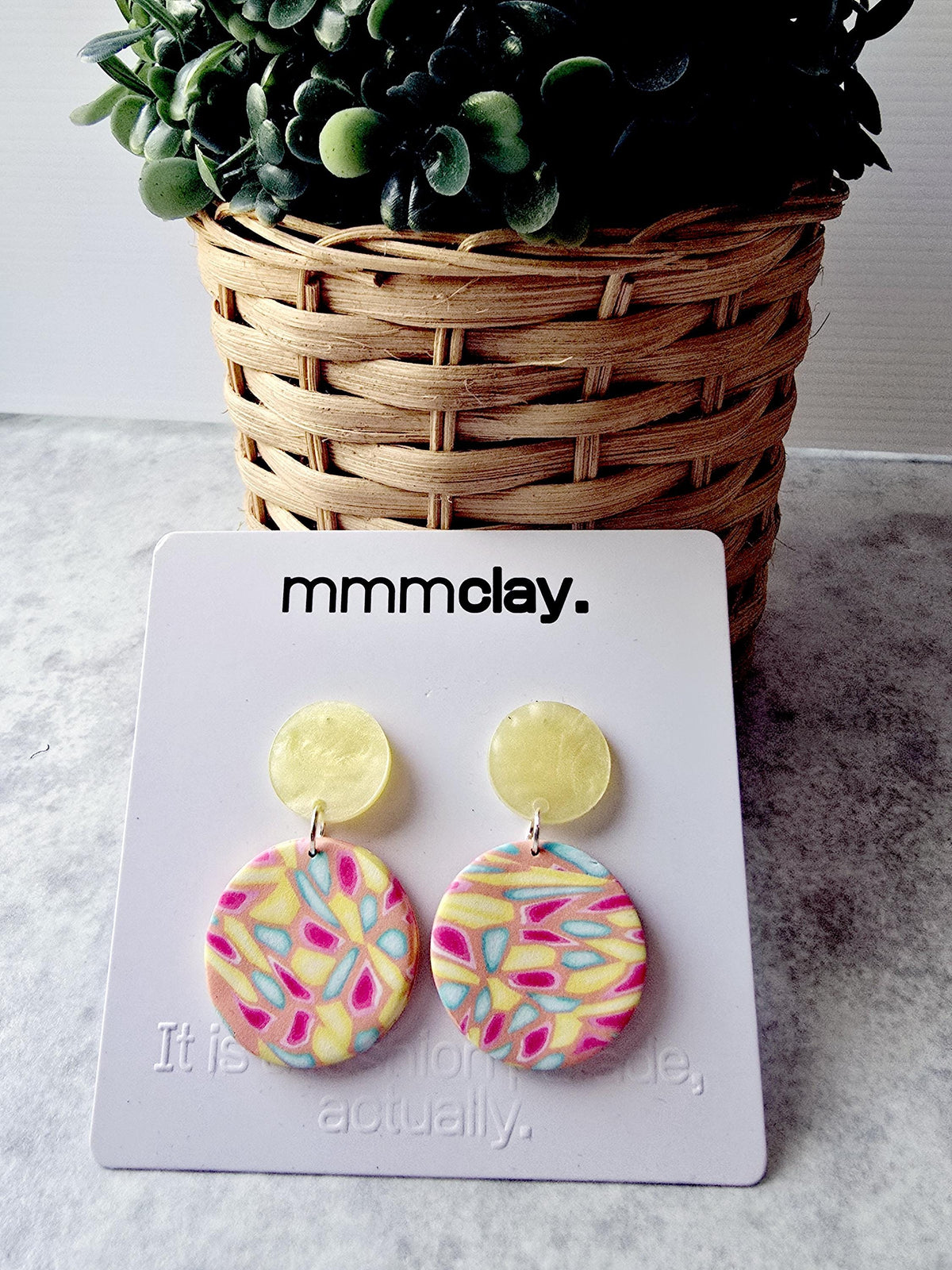 Pastel Yellow Double Disc Drops