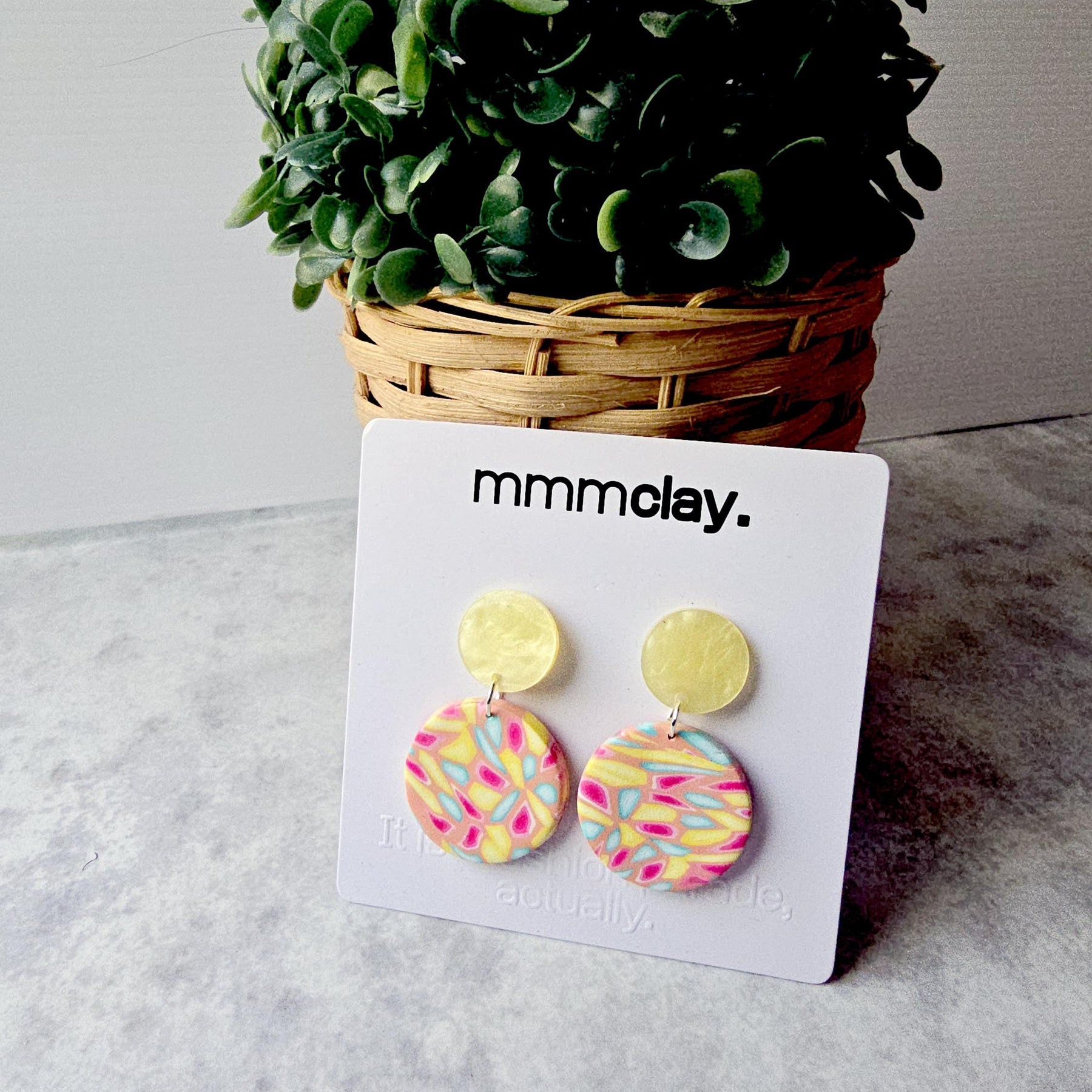 Pastel Yellow Double Disc Drops