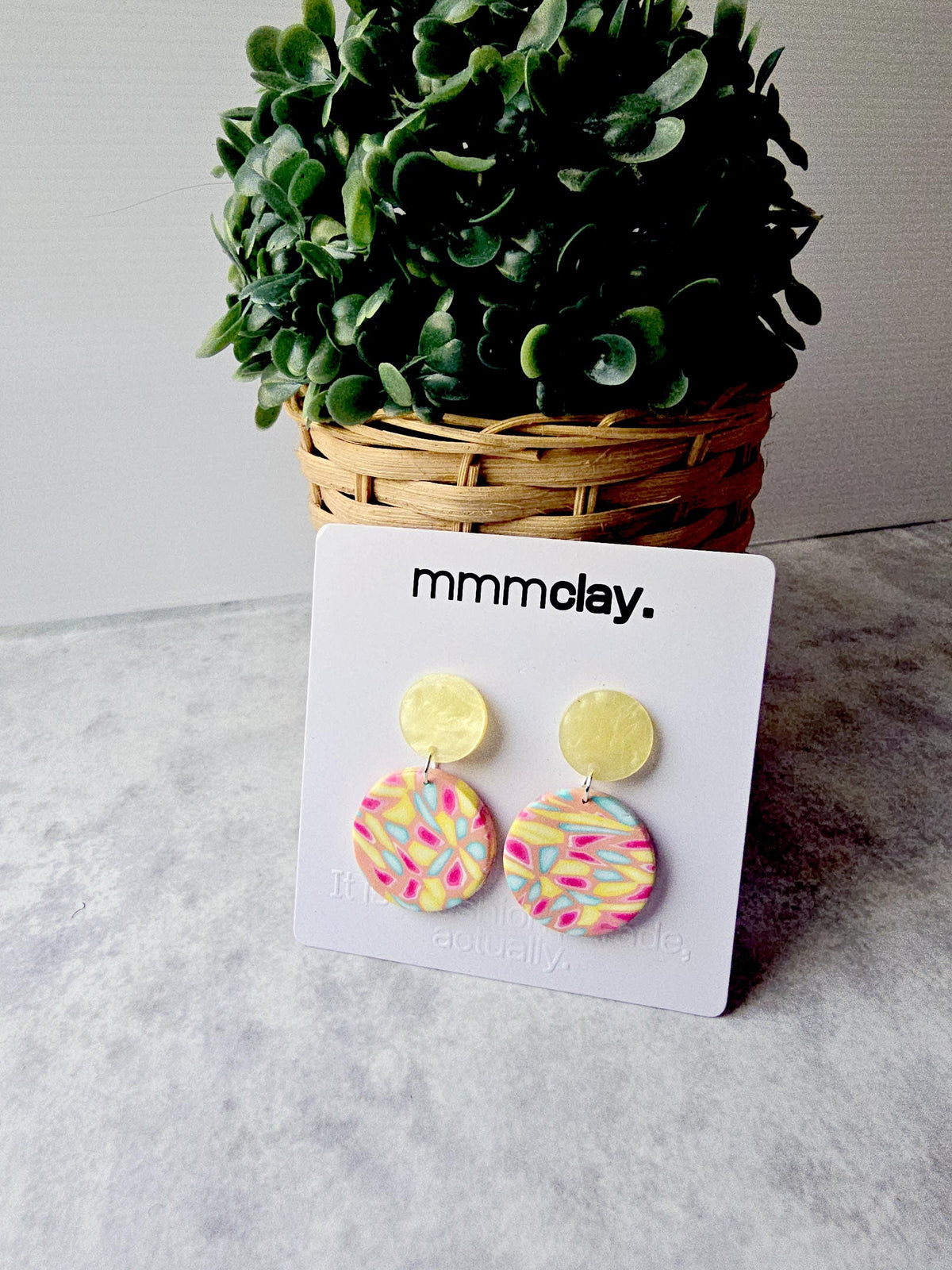 Pastel Yellow Double Disc Drops