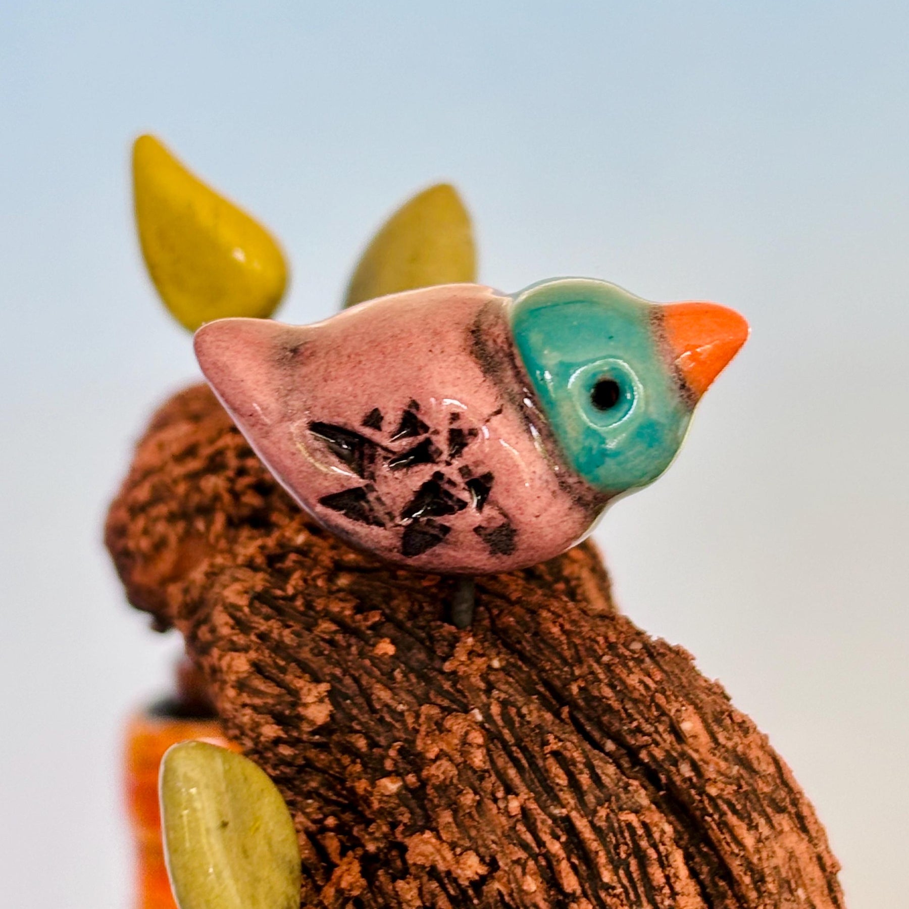 Handmade Earthenware Nature Scene Planter with a Tasmanian Devil