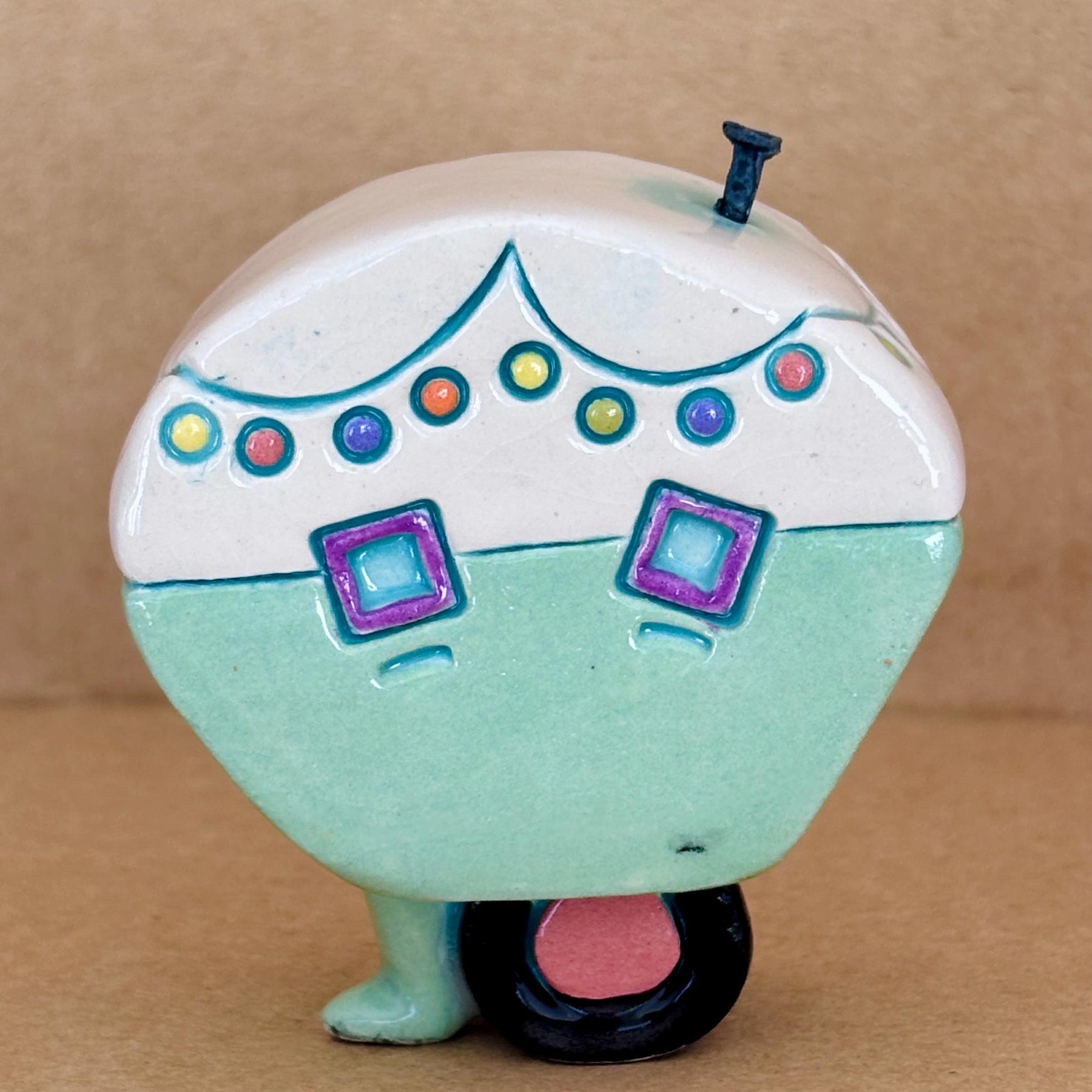 Small Retro Collectable Ceramic Caravan