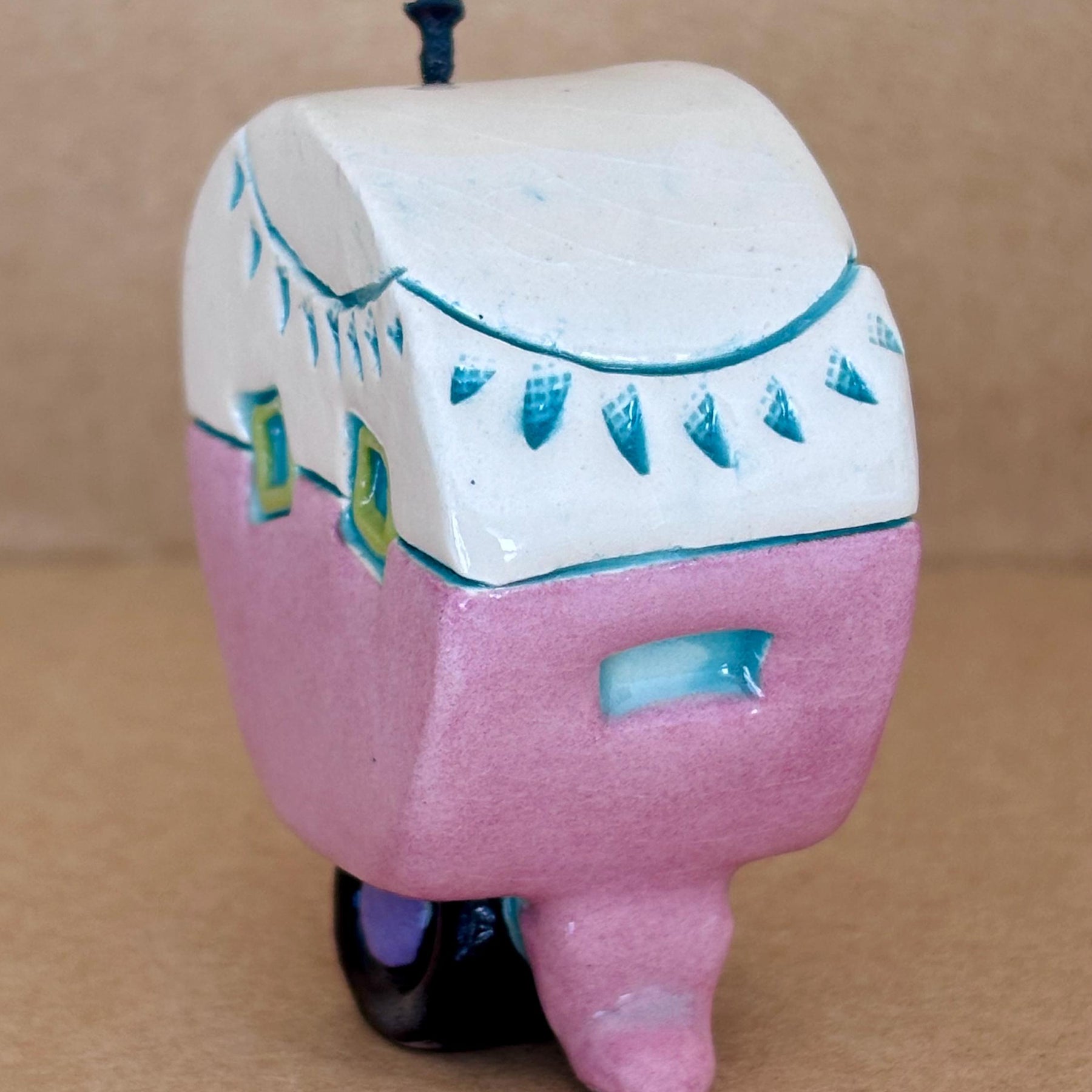 Small Retro Collectable Ceramic Caravan