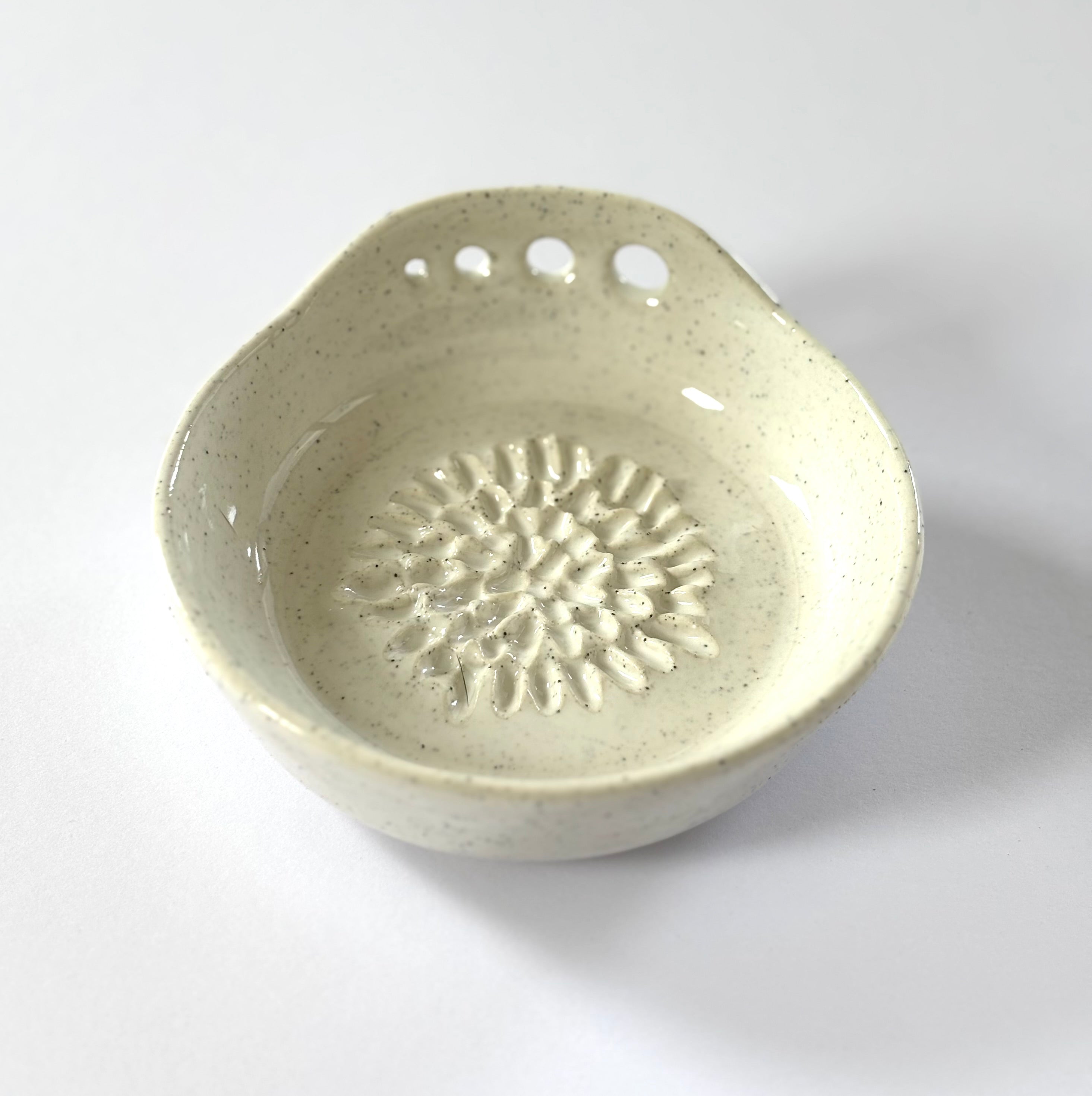 Ceramic Garlic/Ginger Grater and Herb Stripper - Hand Made Ceramic