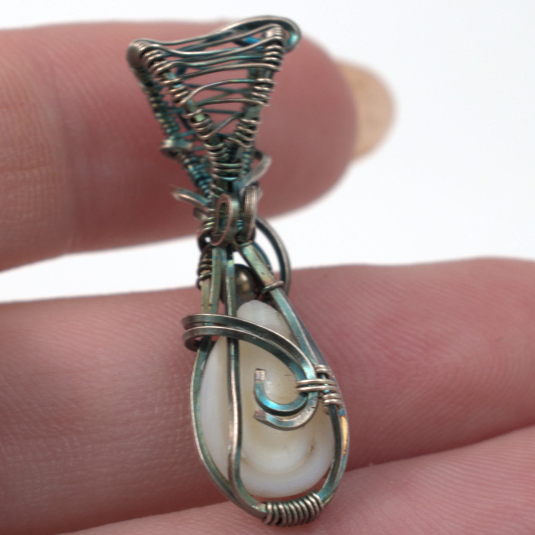 Silver Siren - Antiqued Silver Pearl Pendant