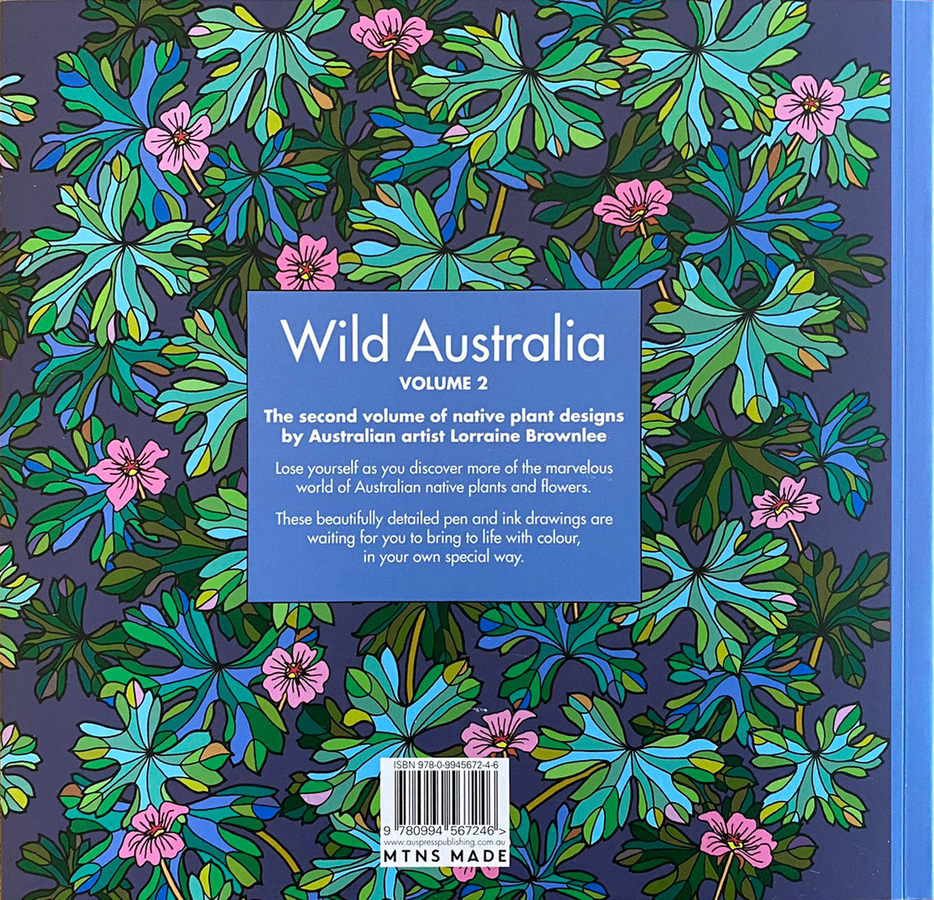 WILD AUSTRALIA Volume 2 - Not just another colouring book. A beautifully presented book of 34 line illustrations for you to colour and frame.