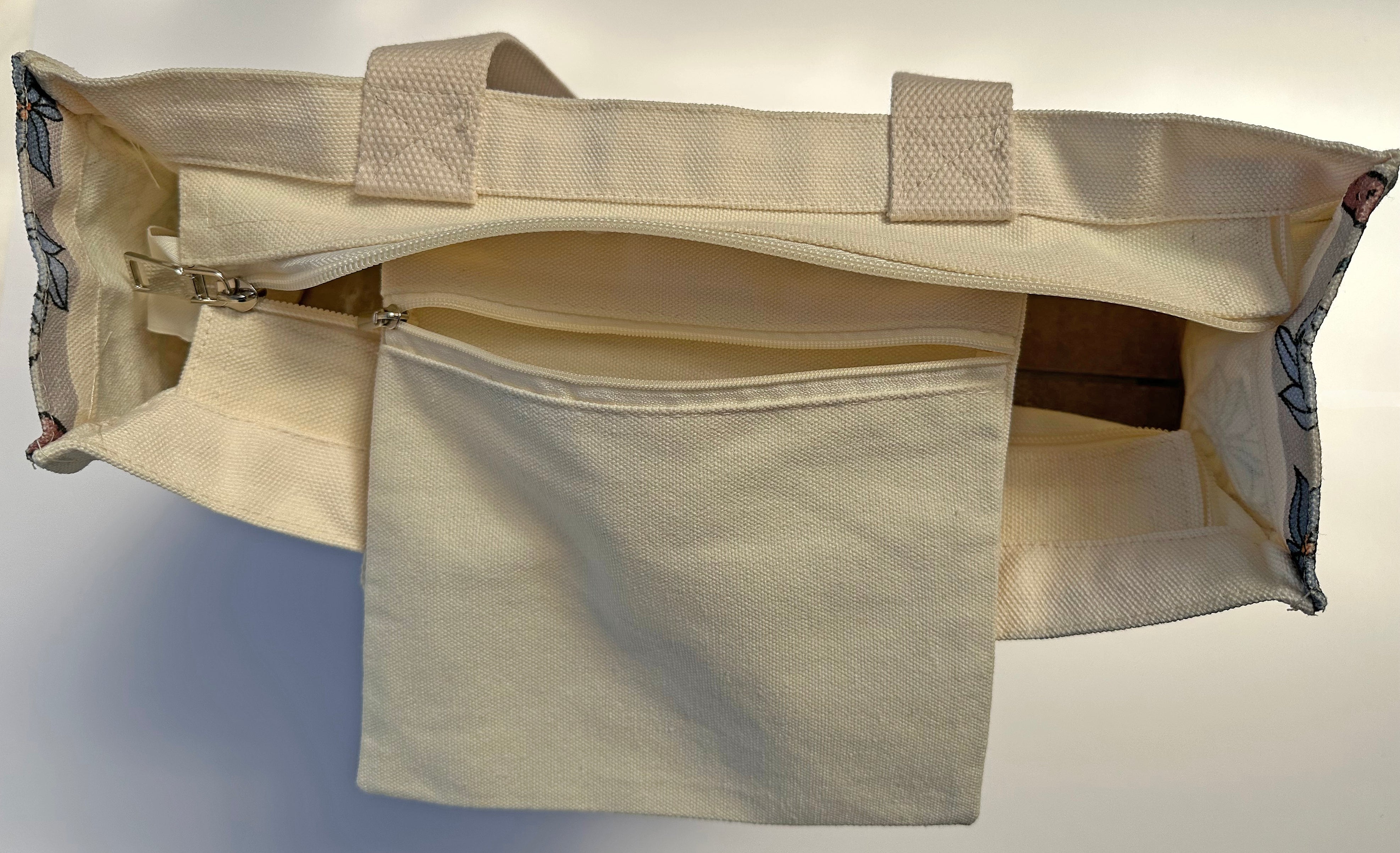 Flannel Flowers Canvas art tote bag - carry or over shoulder