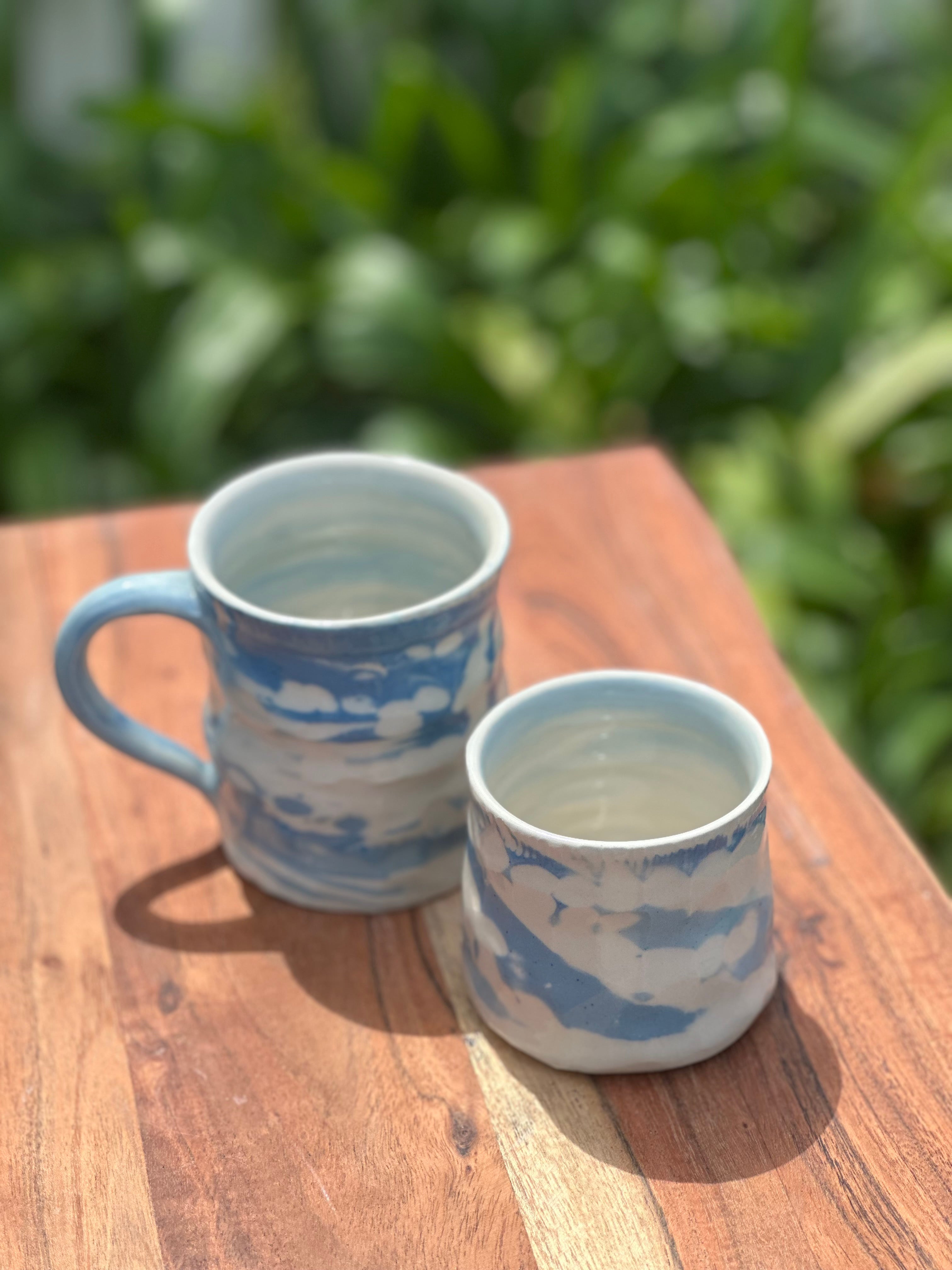 Blue Sky Mug and Tumbler - Handmade Ceramic Mug