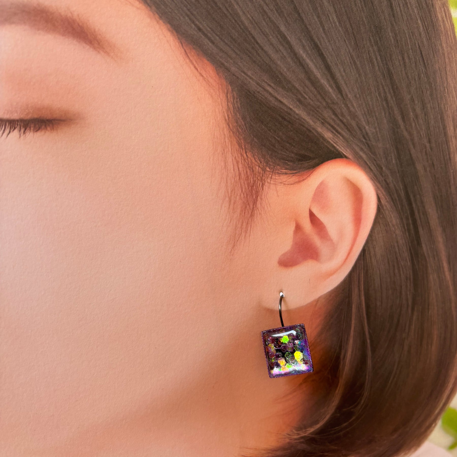 Square Resin earrings