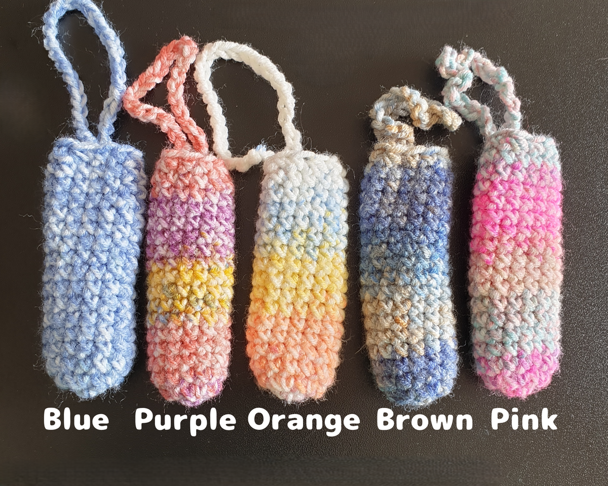 Handmade Simple Colourful Crochet Lipstick Case