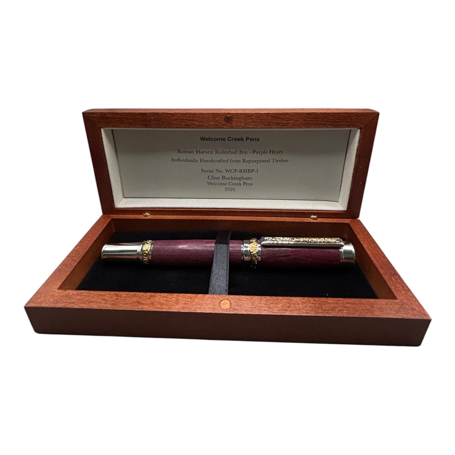 Roman Harvest Purple Heart Rollerball Pen