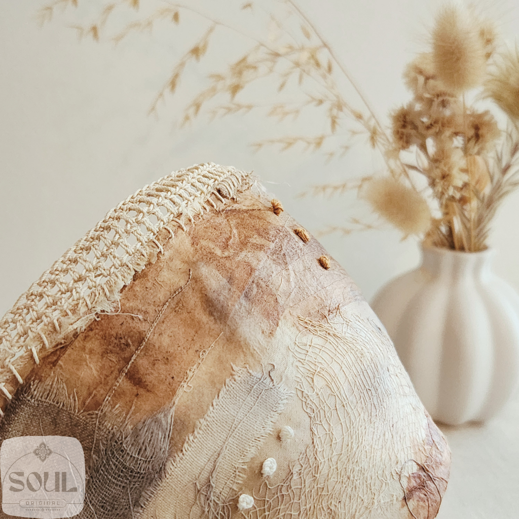 Textile Art Bowl – Natural & Earthy (1)