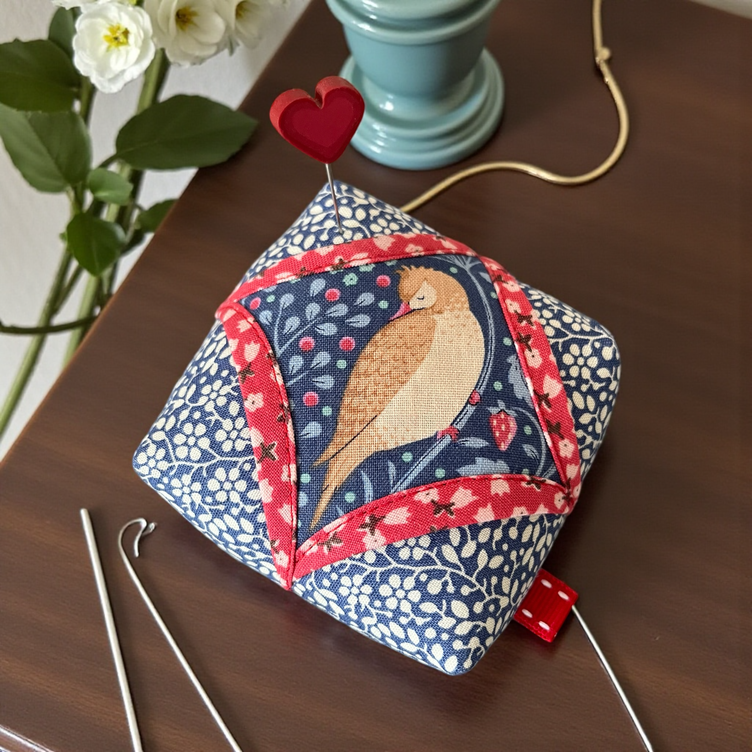 Handmade Weighted Floral Pin Cushion