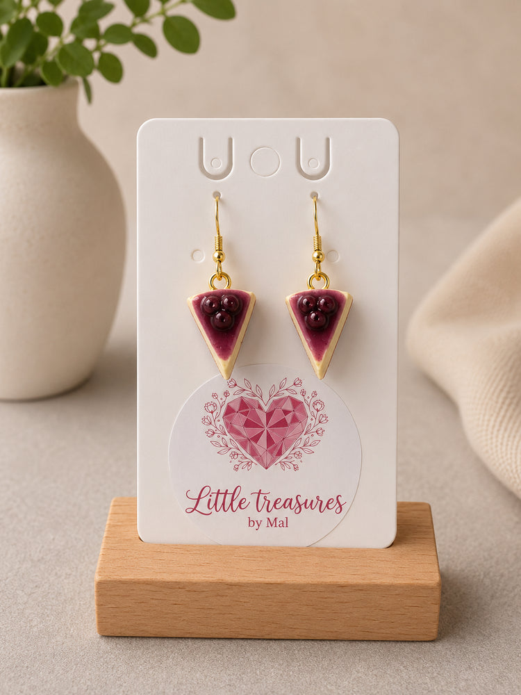 Handmade Cherry Cheesecake earrings