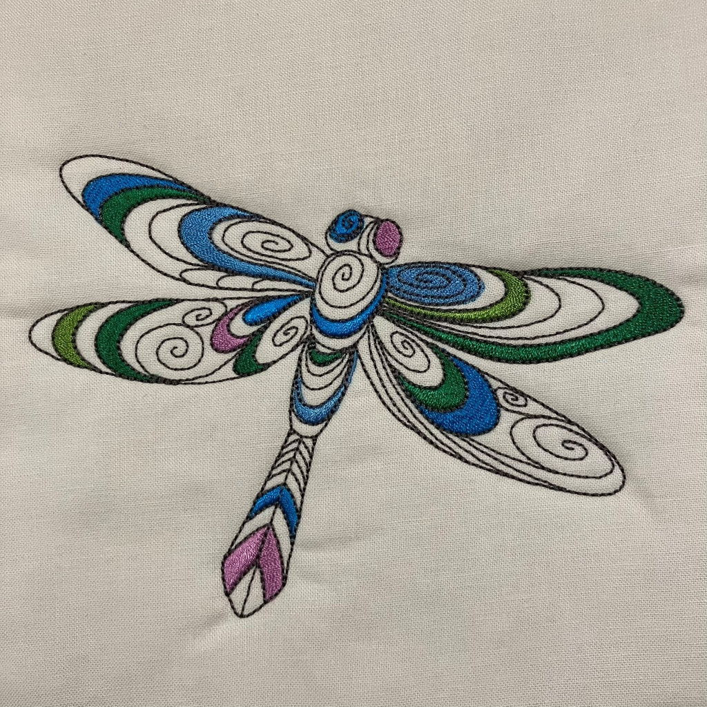 handmade Australian native quilted - dragonfly