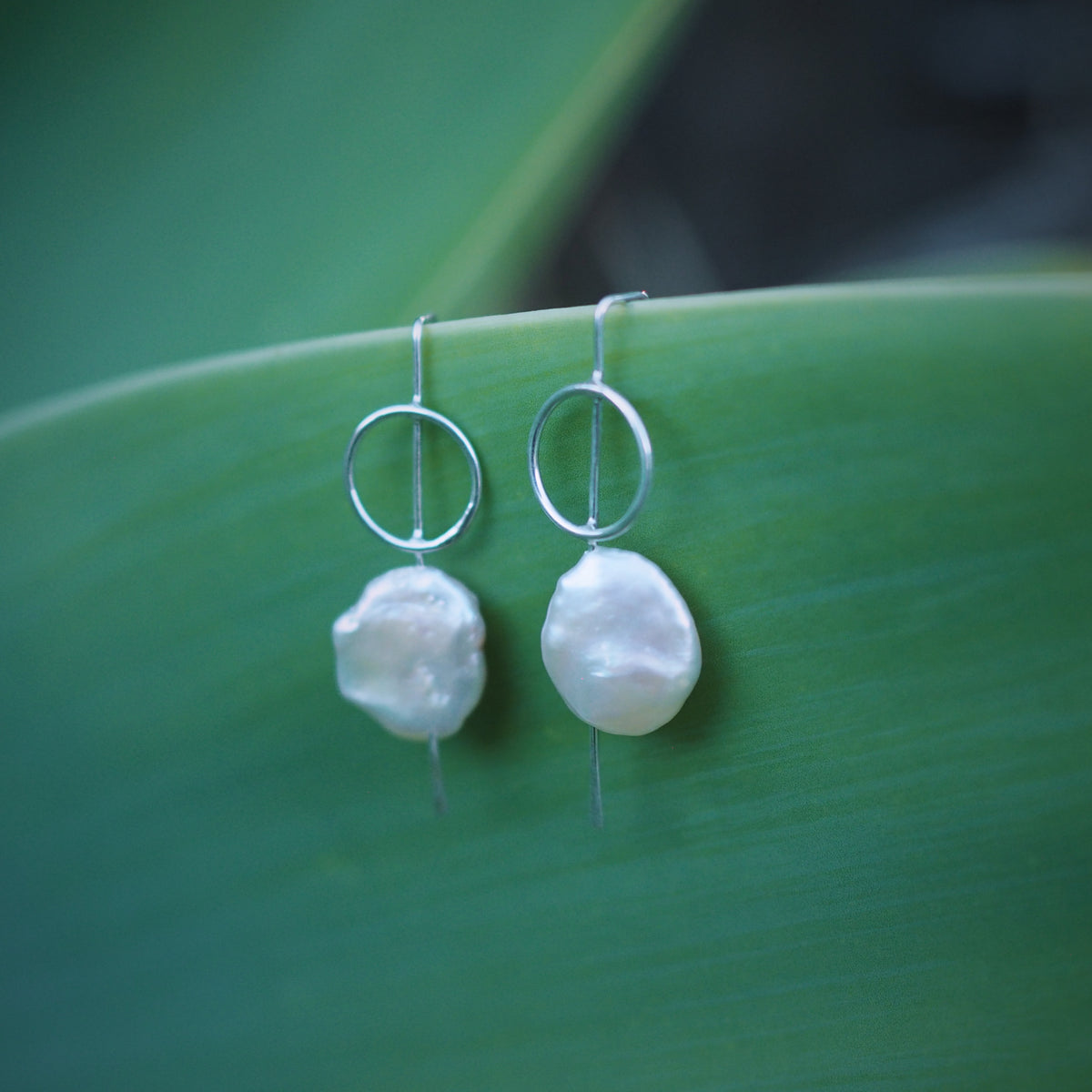 Pearl Orbit Earrings | Sterling Silver