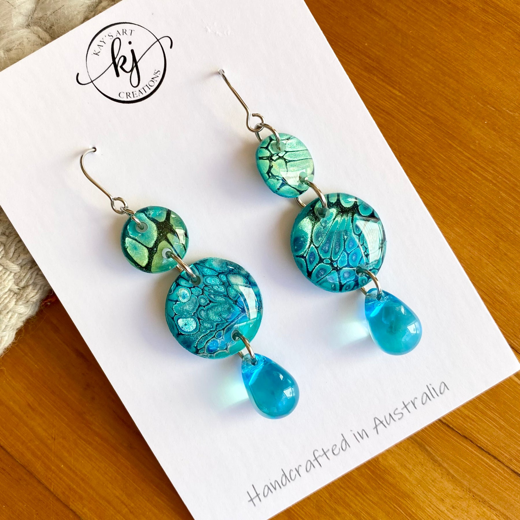 Unmatched Painted Dangle Earrings